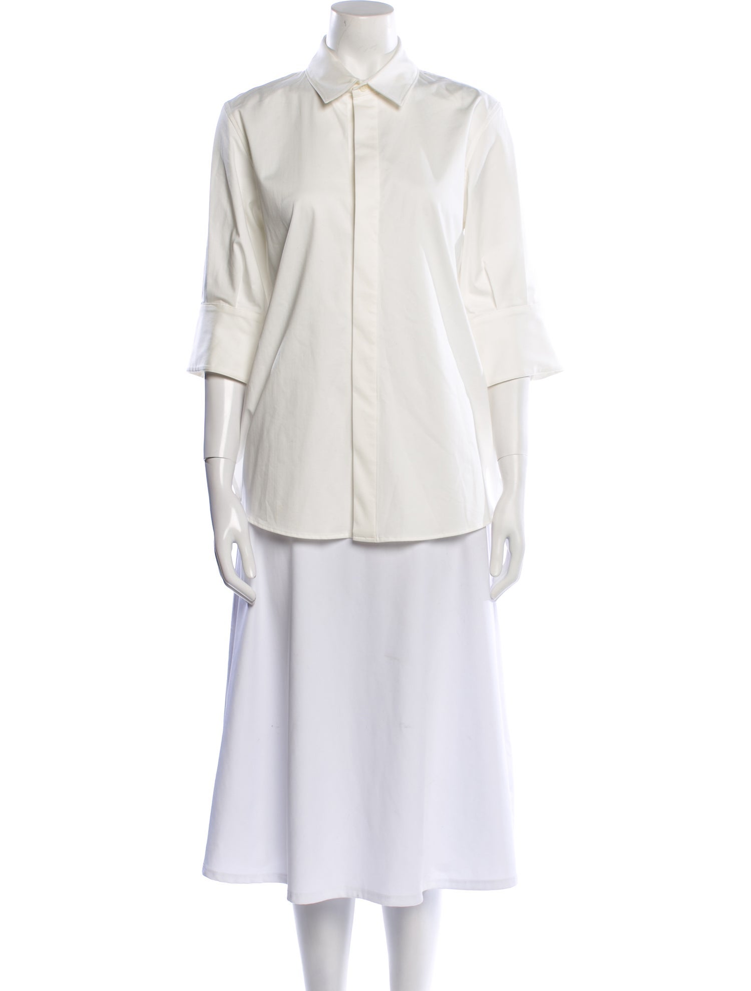 Miharayasuhiro Three-Quarter Sleeve Button-Up Top