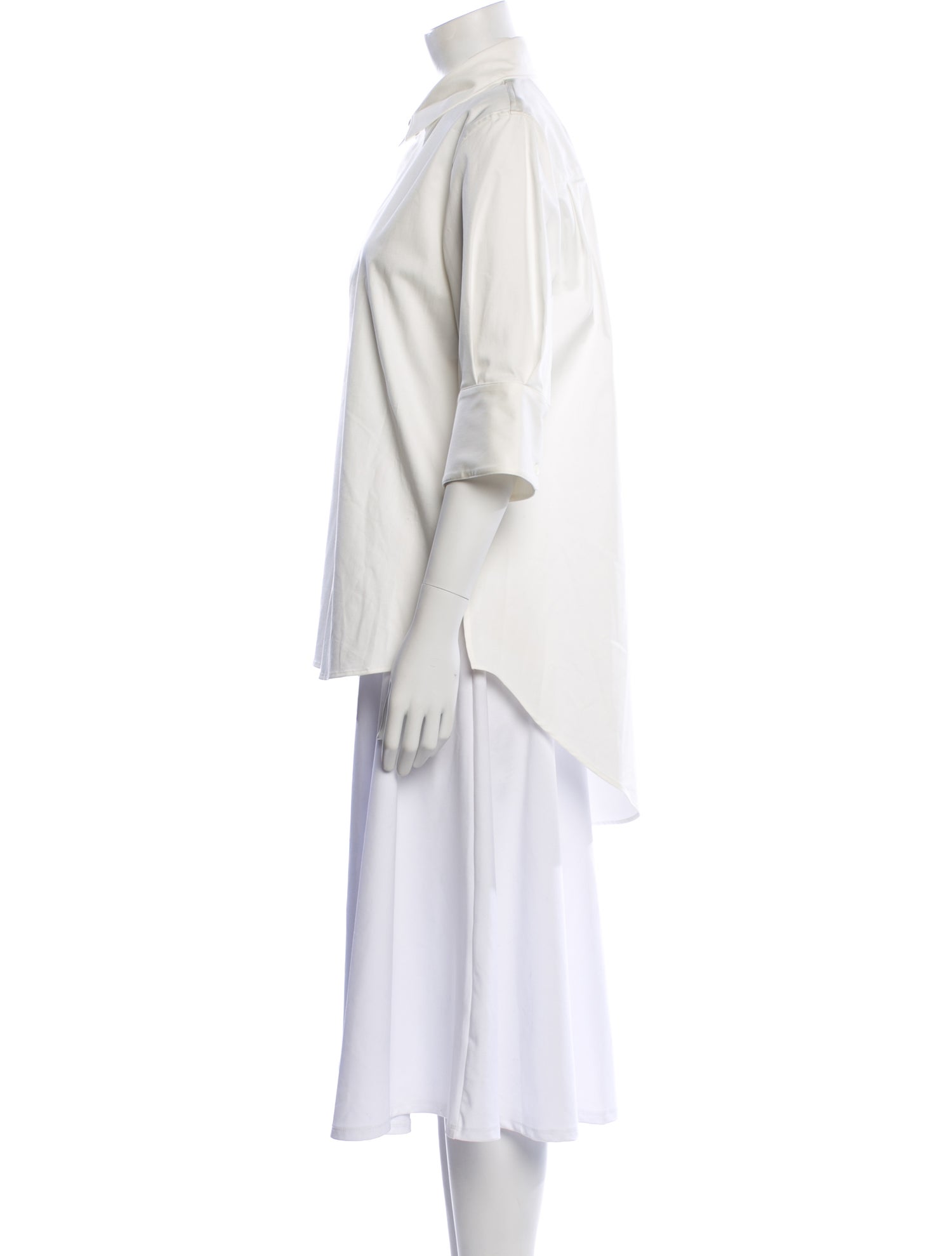 Miharayasuhiro Three-Quarter Sleeve Button-Up Top