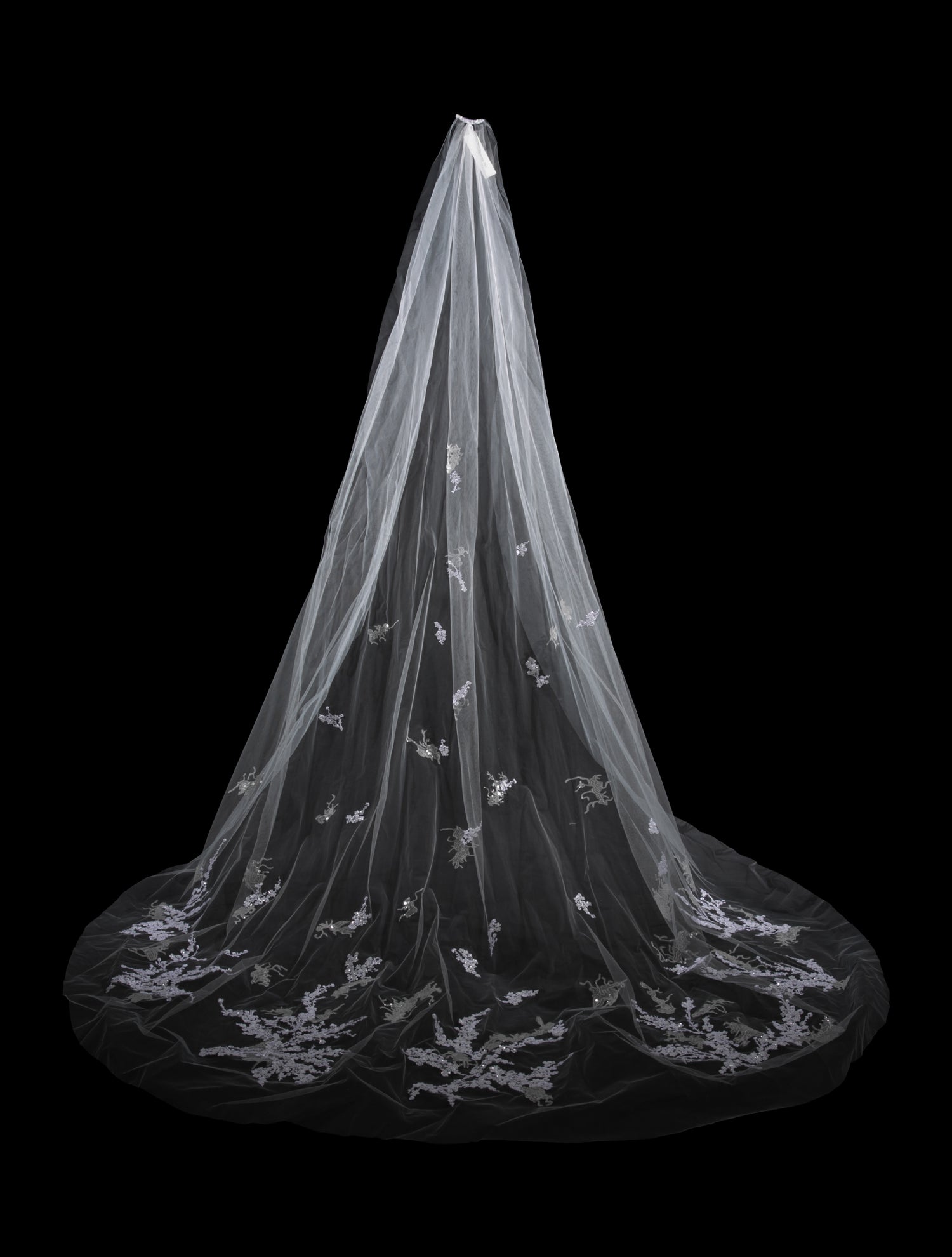 Mira Zwillinger Sequin-Trimmed Tulle