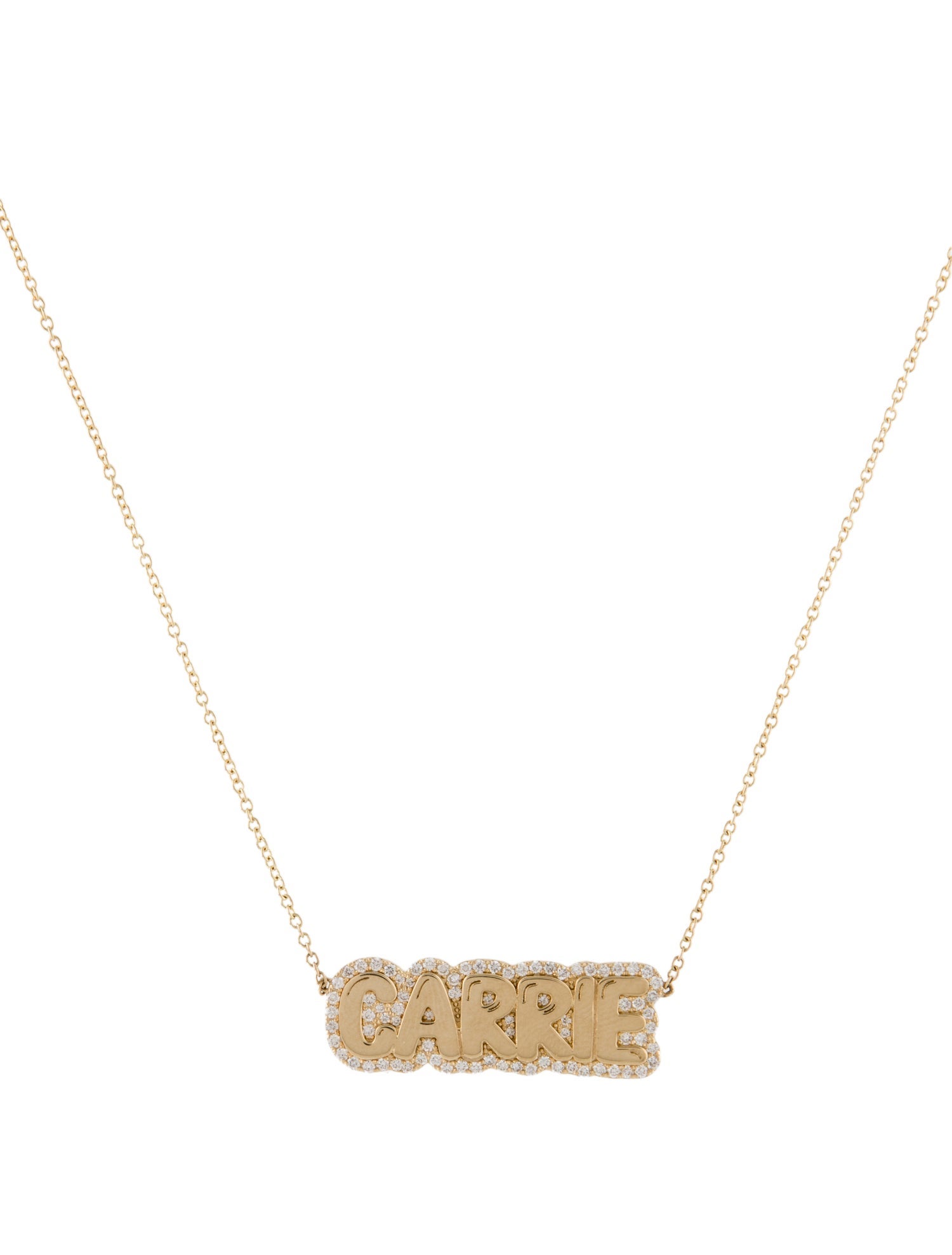 Noush Jewelry 14K Diamond 'CARRIE' Bubble Pendant Necklace