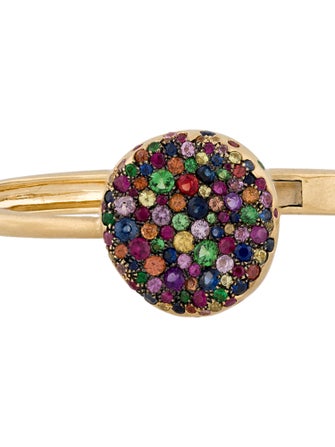 Nada Ghazal 18K Multistone Baby Malak Original Round Bonbon Cuff Bracelet