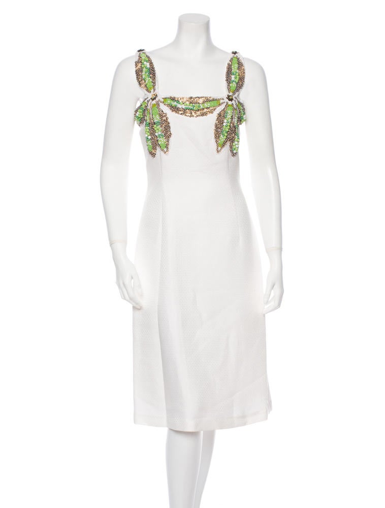 Naeem Khan Beaded Silk Dress