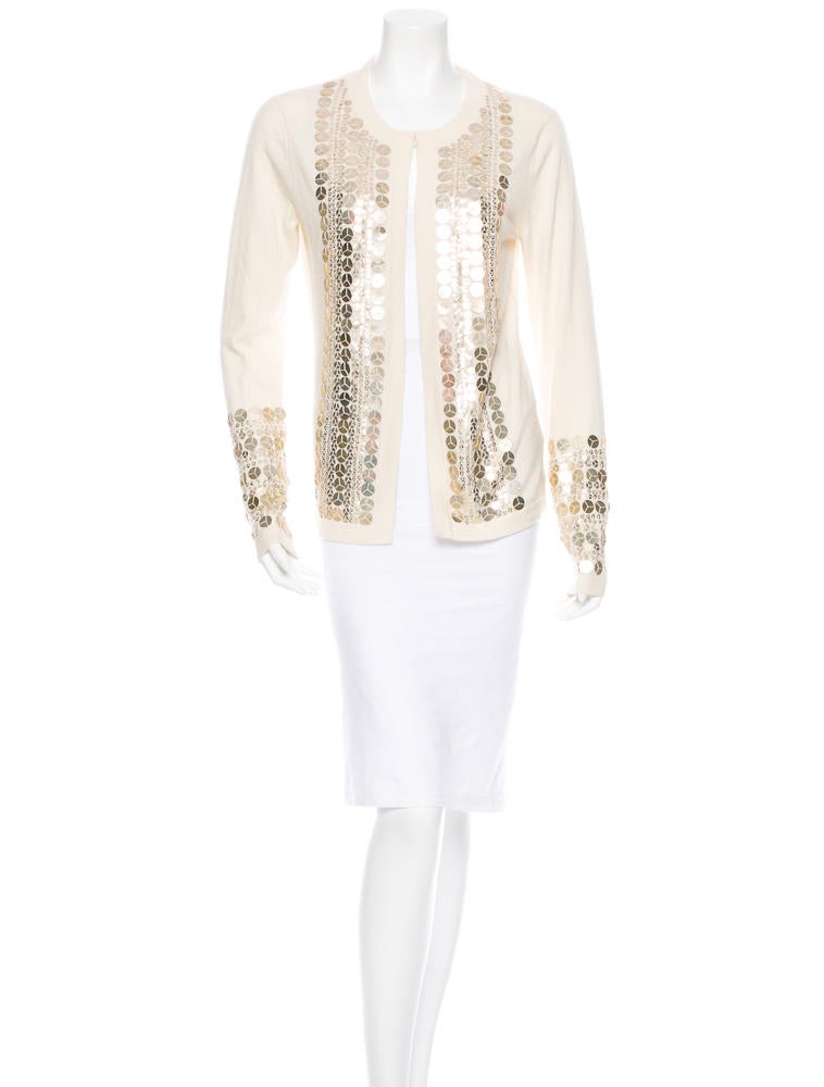 Naeem Khan Sequin Cashmere Cardigan