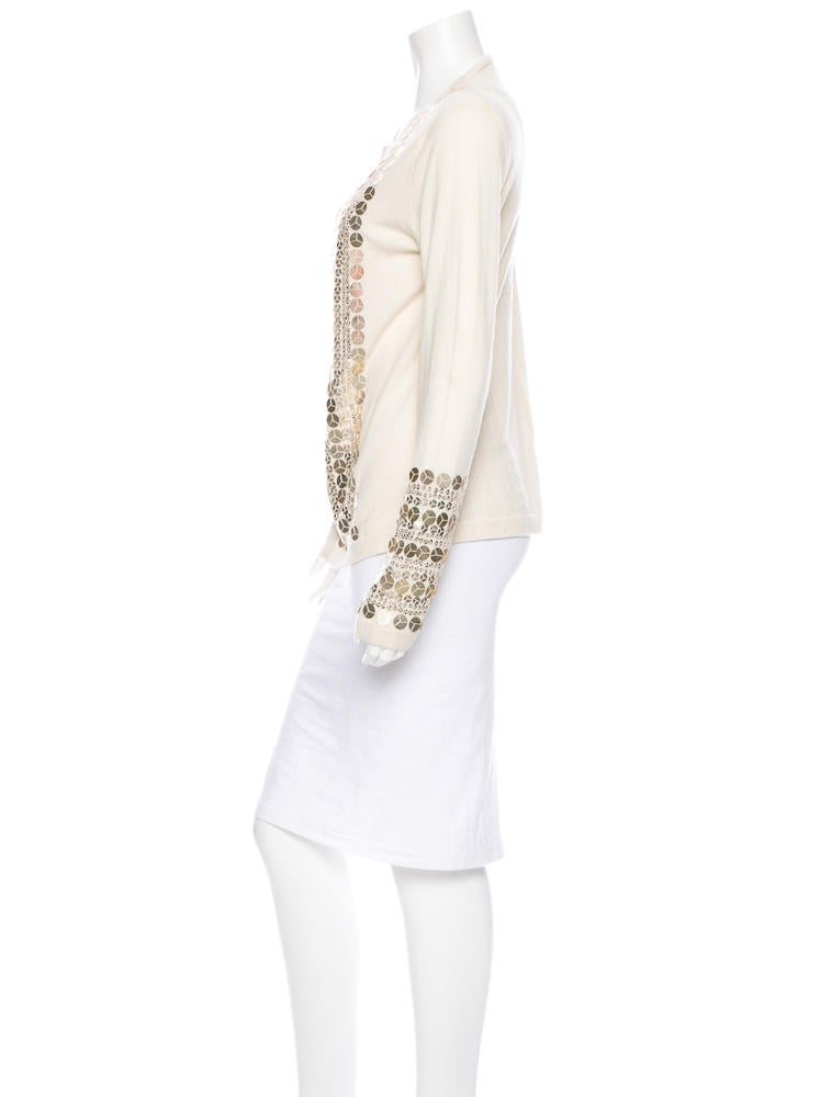 Naeem Khan Sequin Cashmere Cardigan