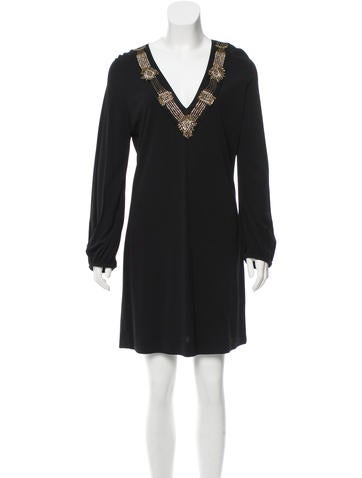 Naeem Khan Embellished Mini Dress