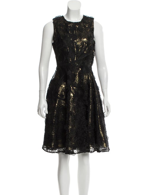 Naeem Khan Knee-Length Metallic Dress Metallic