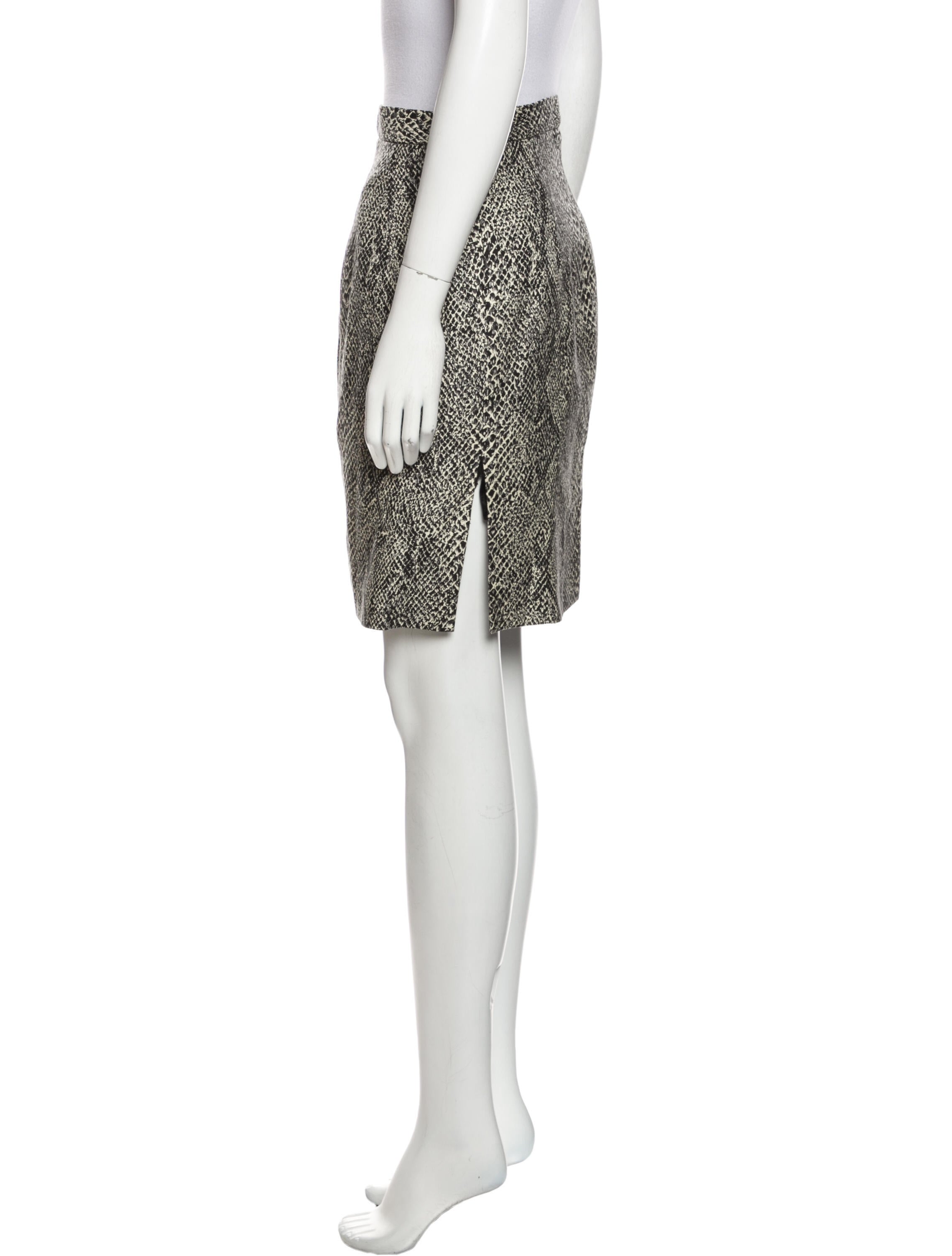 Naeem Khan Animal Print Knee-Length Skirt