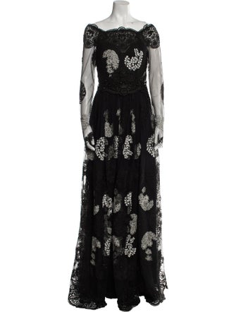 Naeem Khan Silk Long Dress