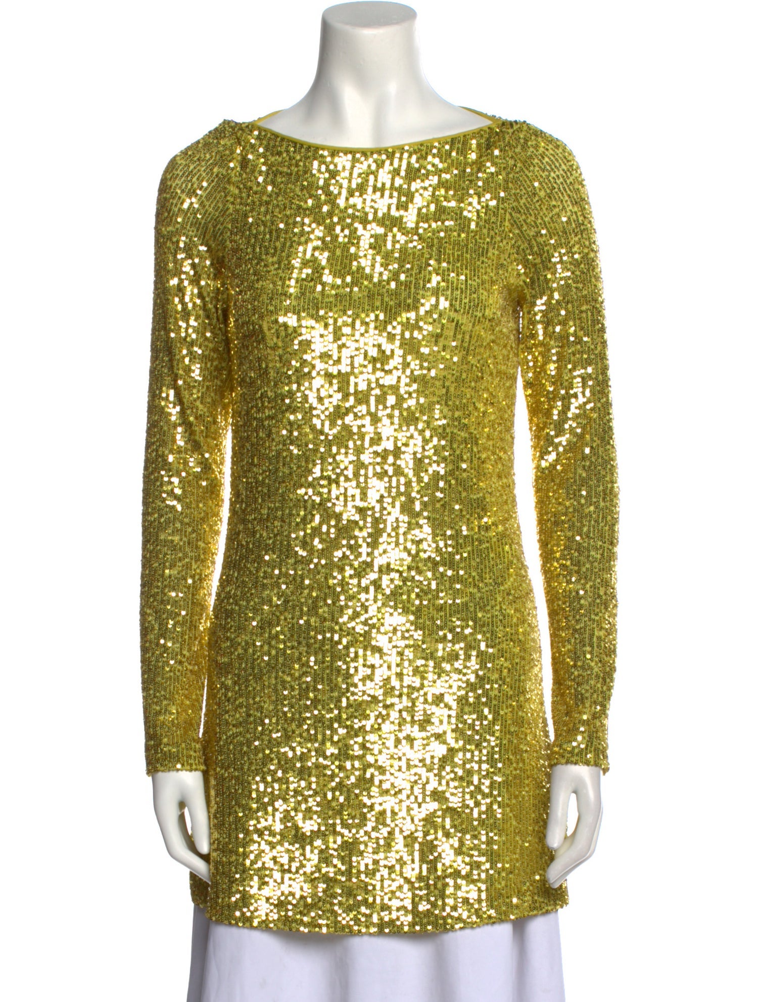 Naeem Khan Bateau Neckline Mini Dress