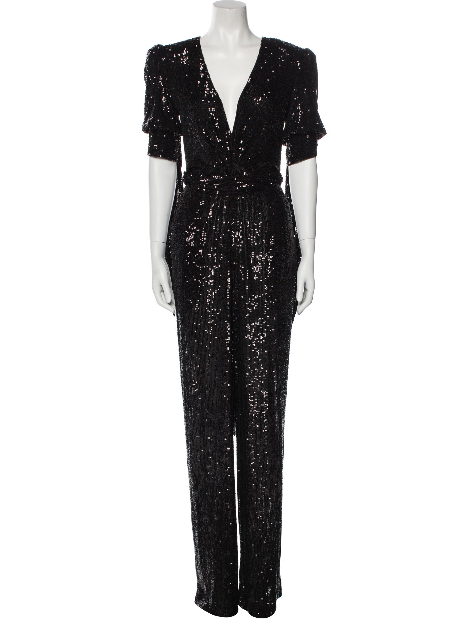 Naeem Khan Nylon Plunge Neckline Jumpsuit w/ Tags