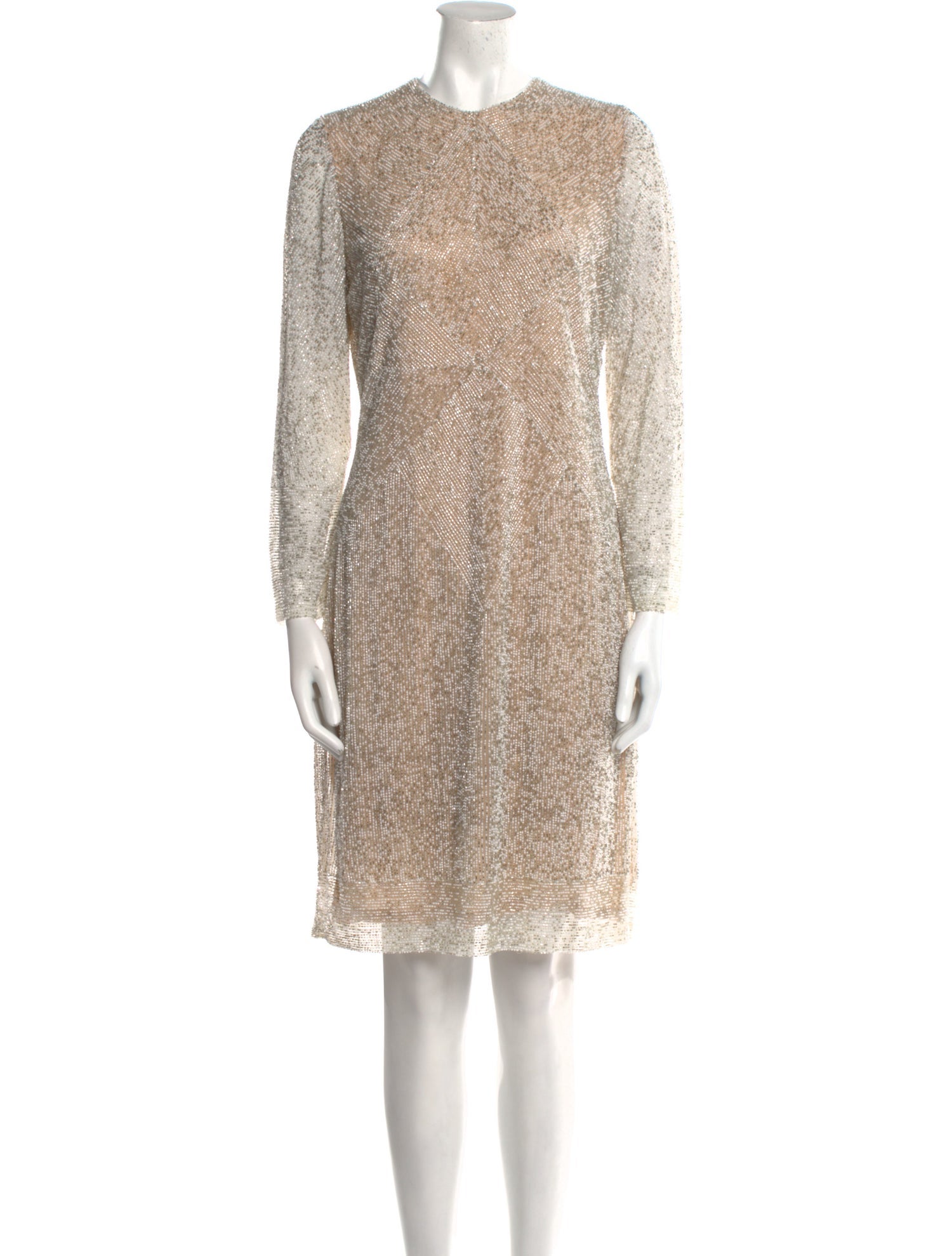 Naeem Khan Crew Neck Knee-Length Dress