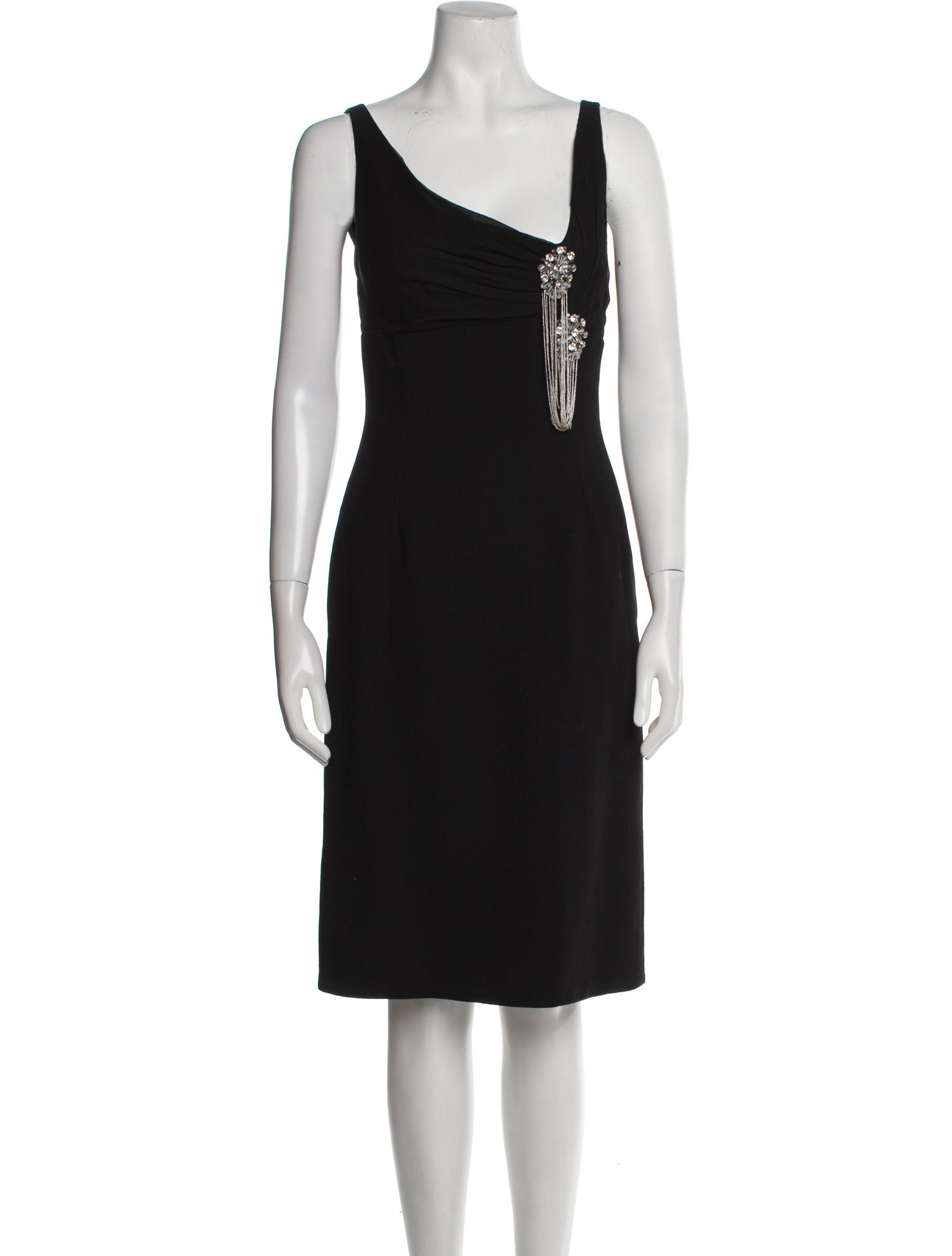 Naeem Khan Asymmetrical Knee-Length Dress