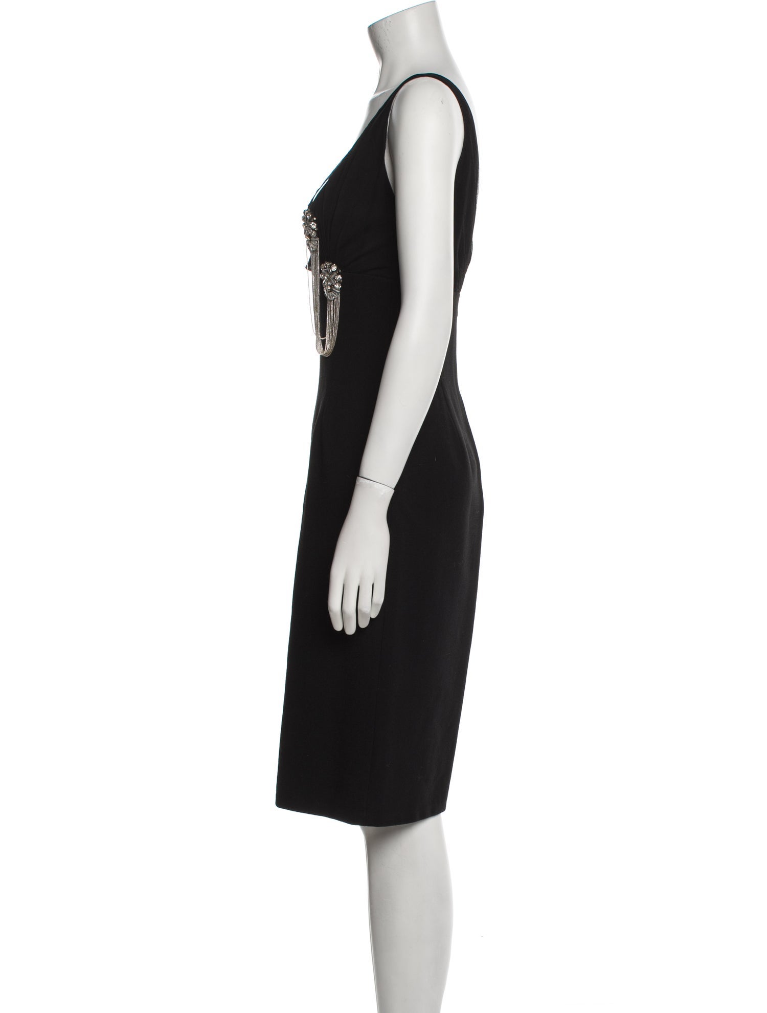 Naeem Khan Asymmetrical Knee-Length Dress