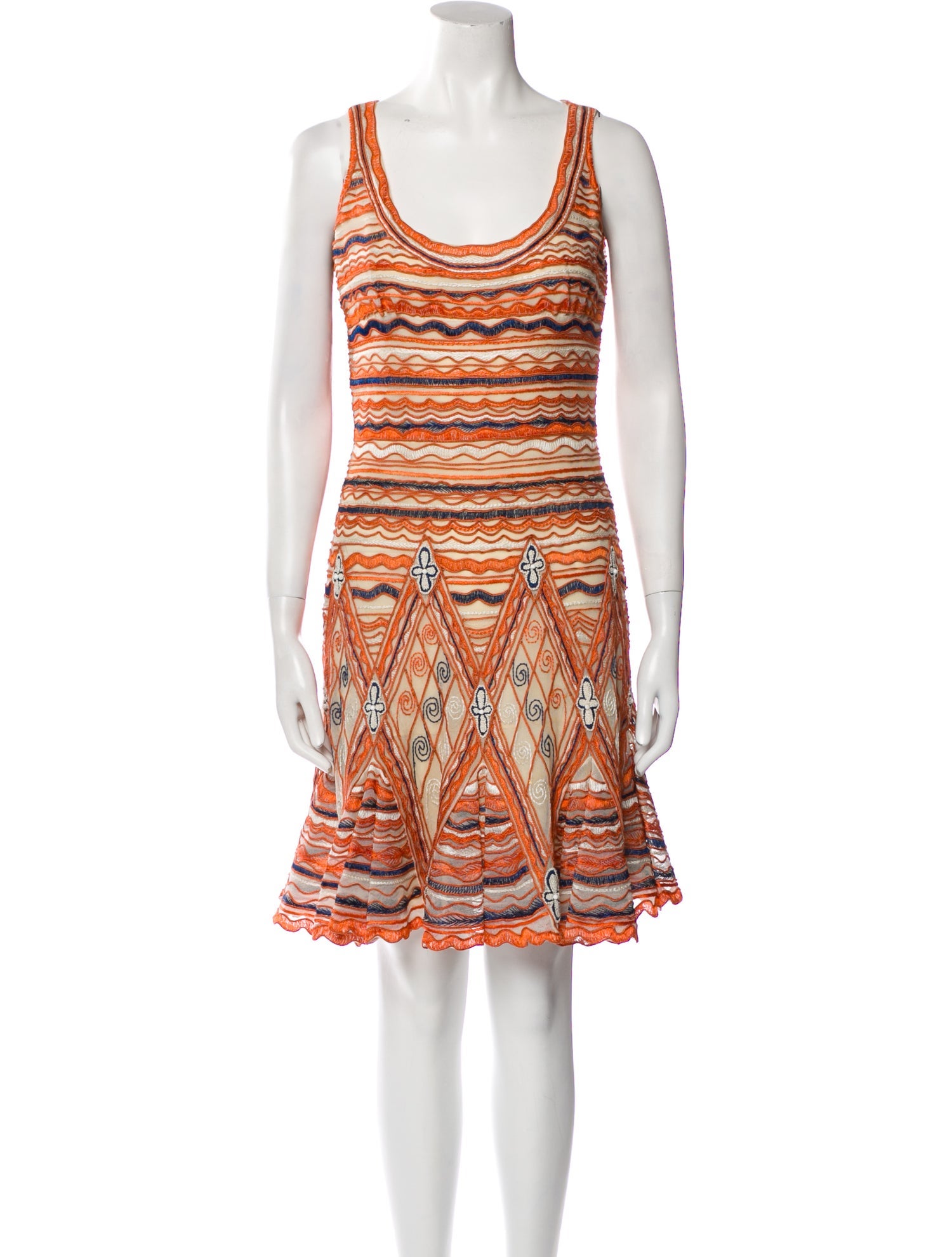 Naeem Khan Striped Mini Dress