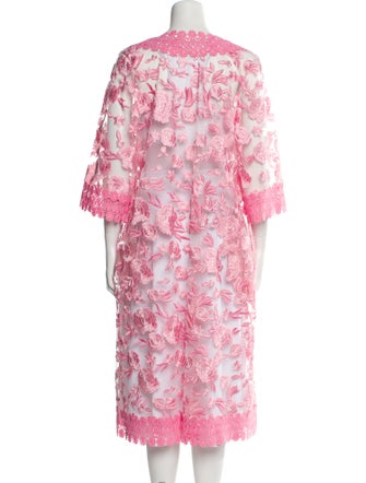 Naeem Khan Nylon Lace Pattern Robe