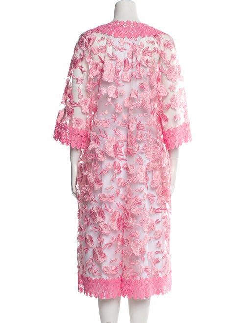 Naeem Khan Nylon Lace Pattern Robe