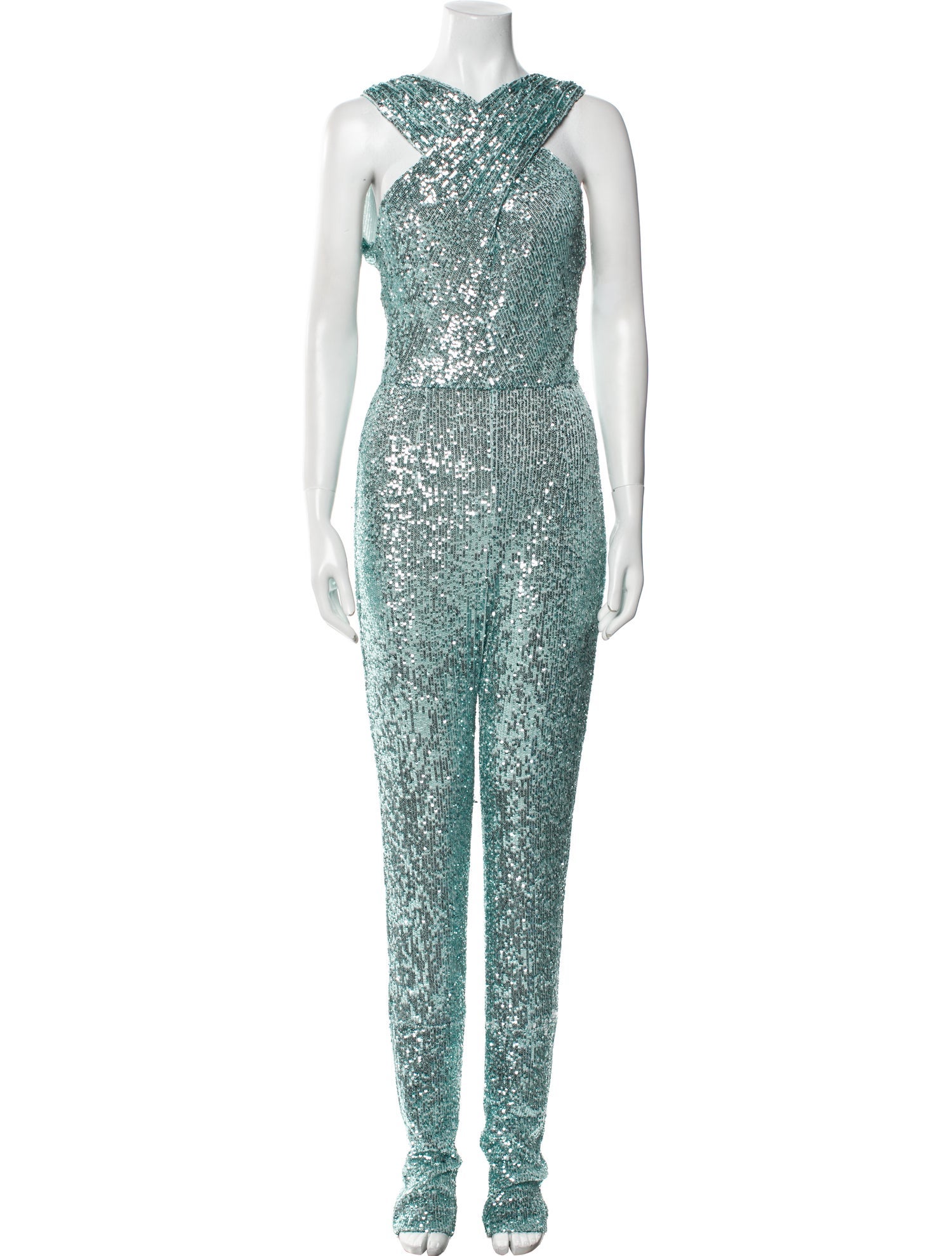 Naeem Khan Sequin Halterneck Jumpsuit