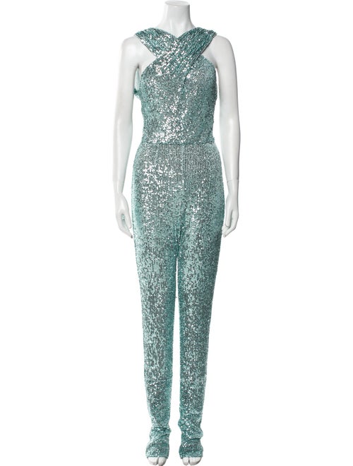 Naeem Khan Sequin Halterneck Jumpsuit