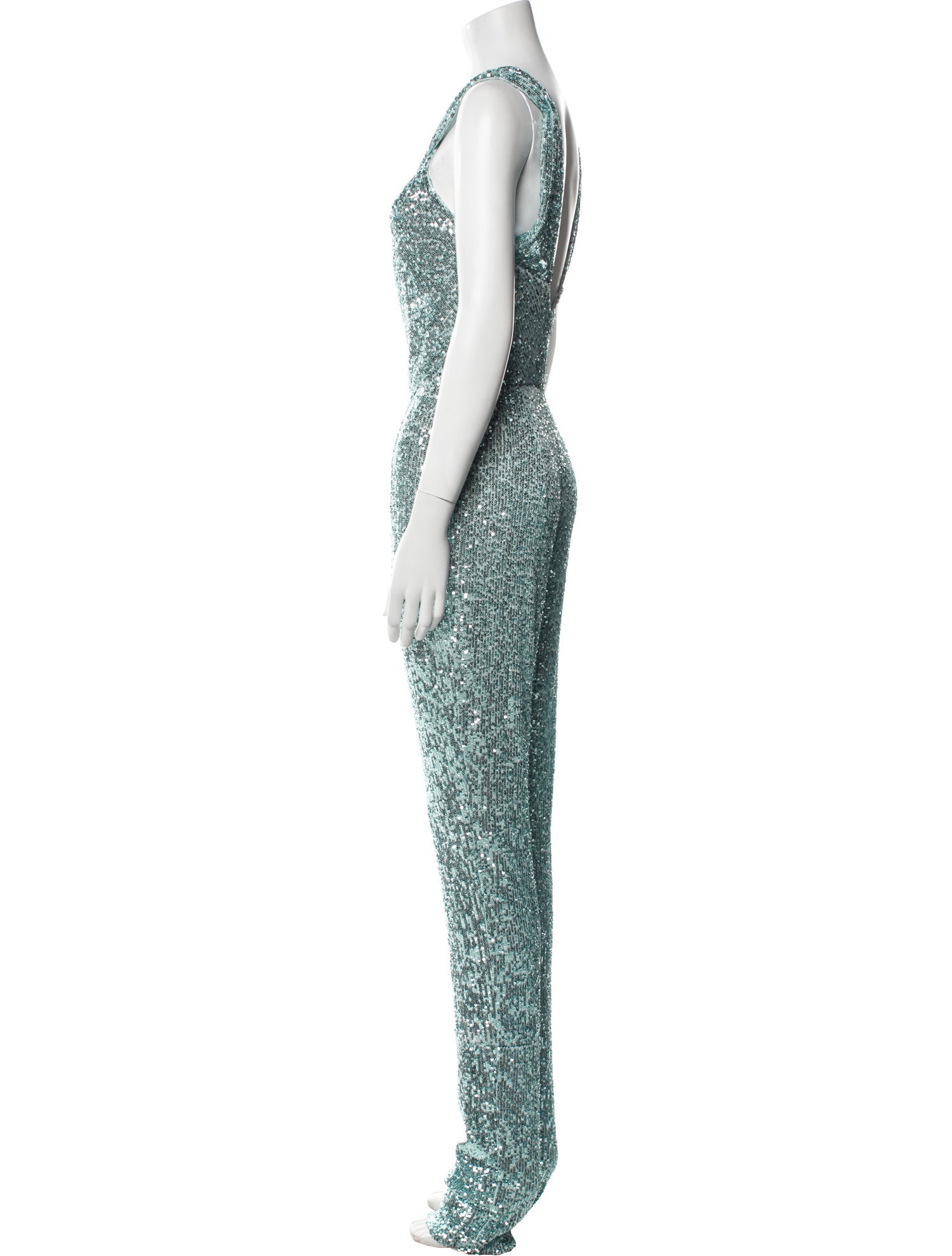 Naeem Khan Sequin Halterneck Jumpsuit