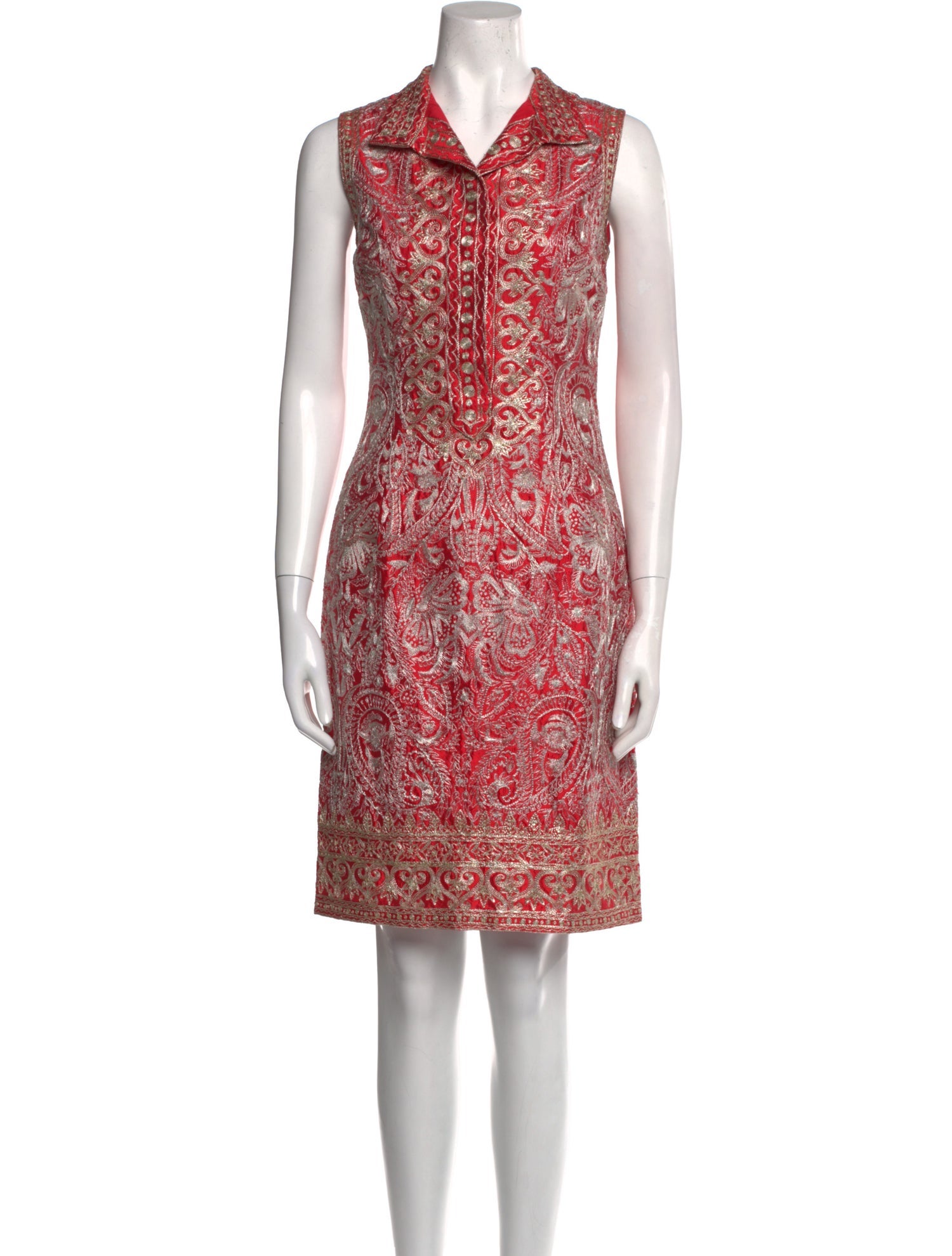 Naeem Khan Silk Knee-Length Dress