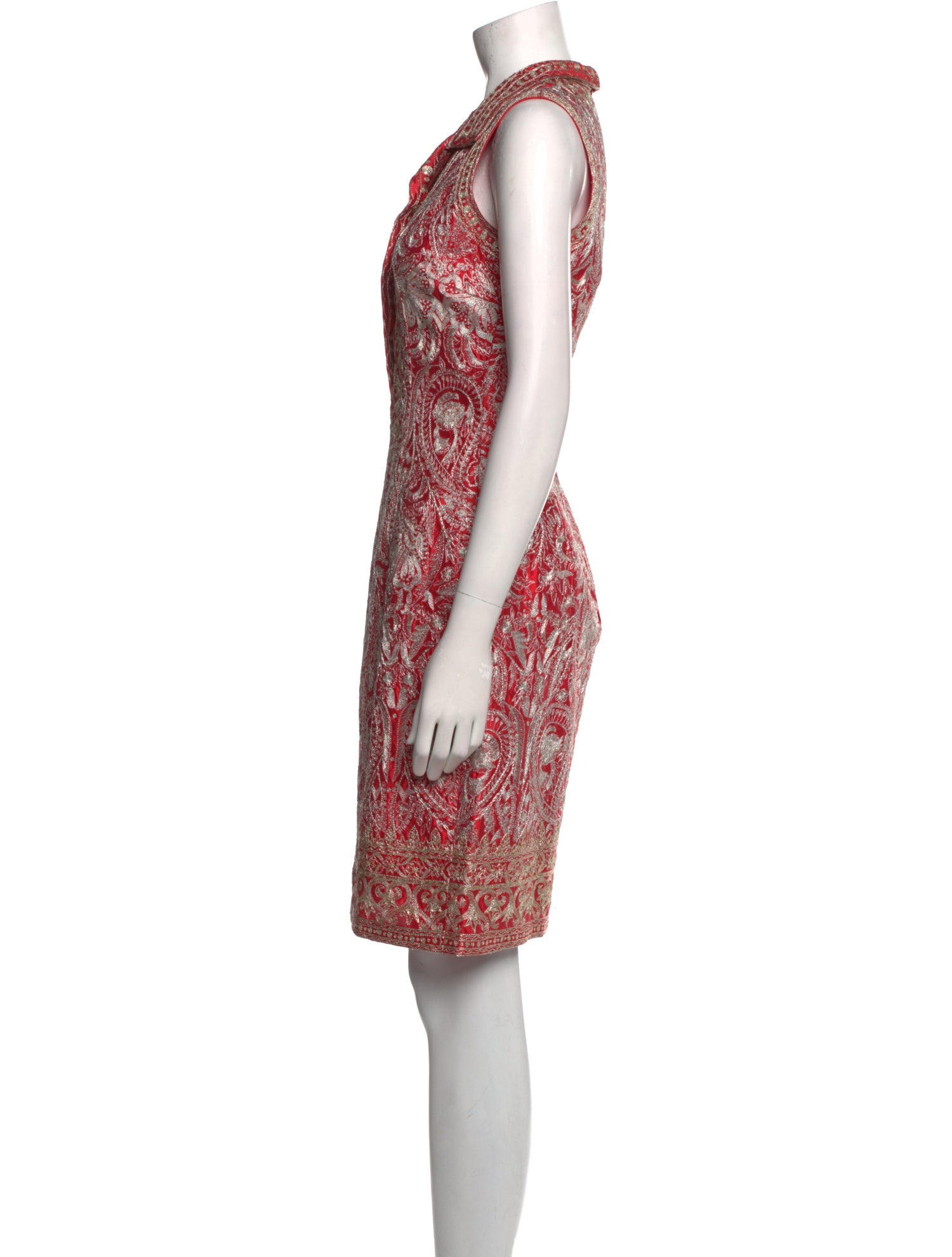 Naeem Khan Silk Knee-Length Dress