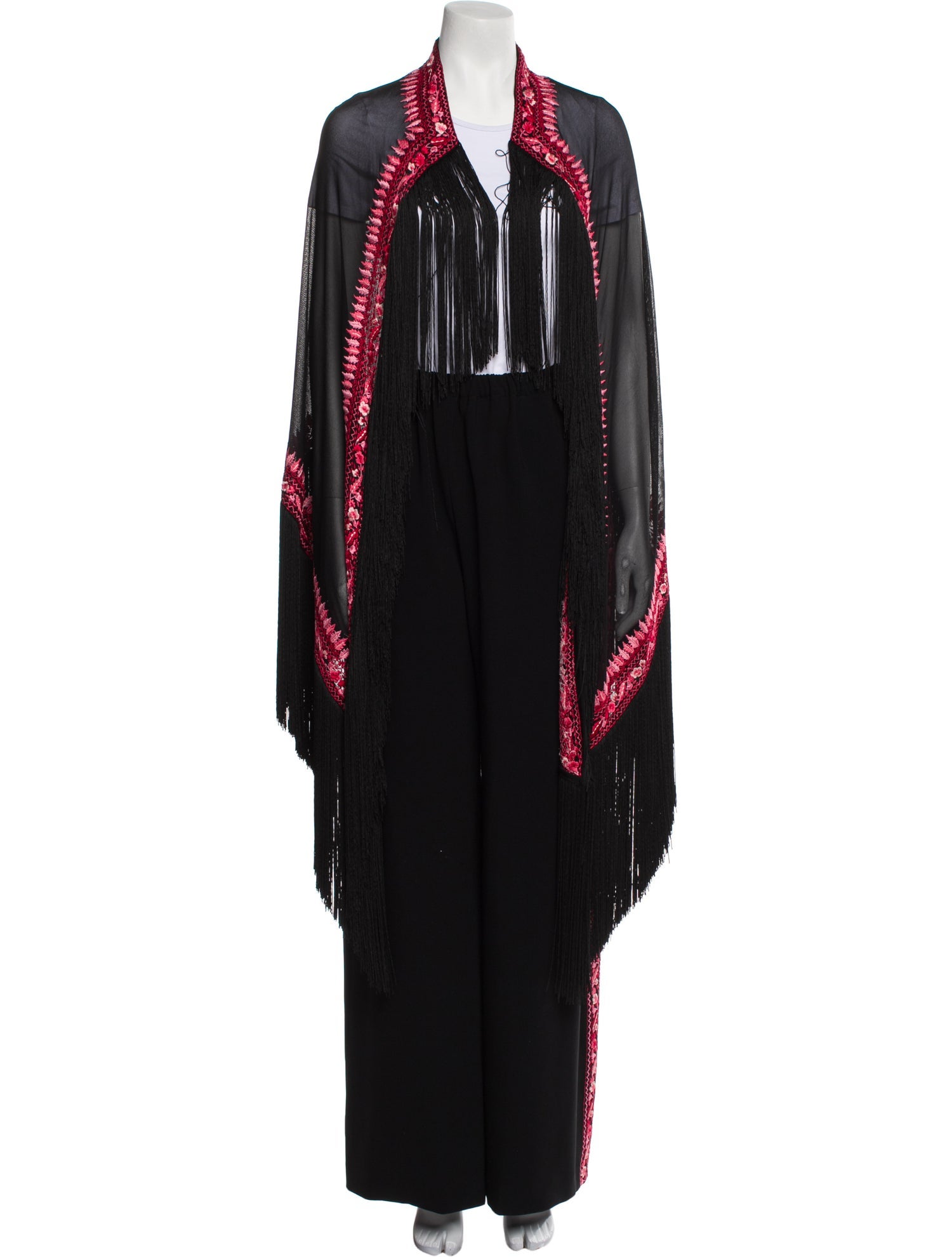 Naeem Khan Printed Fringe Trim Accent Set