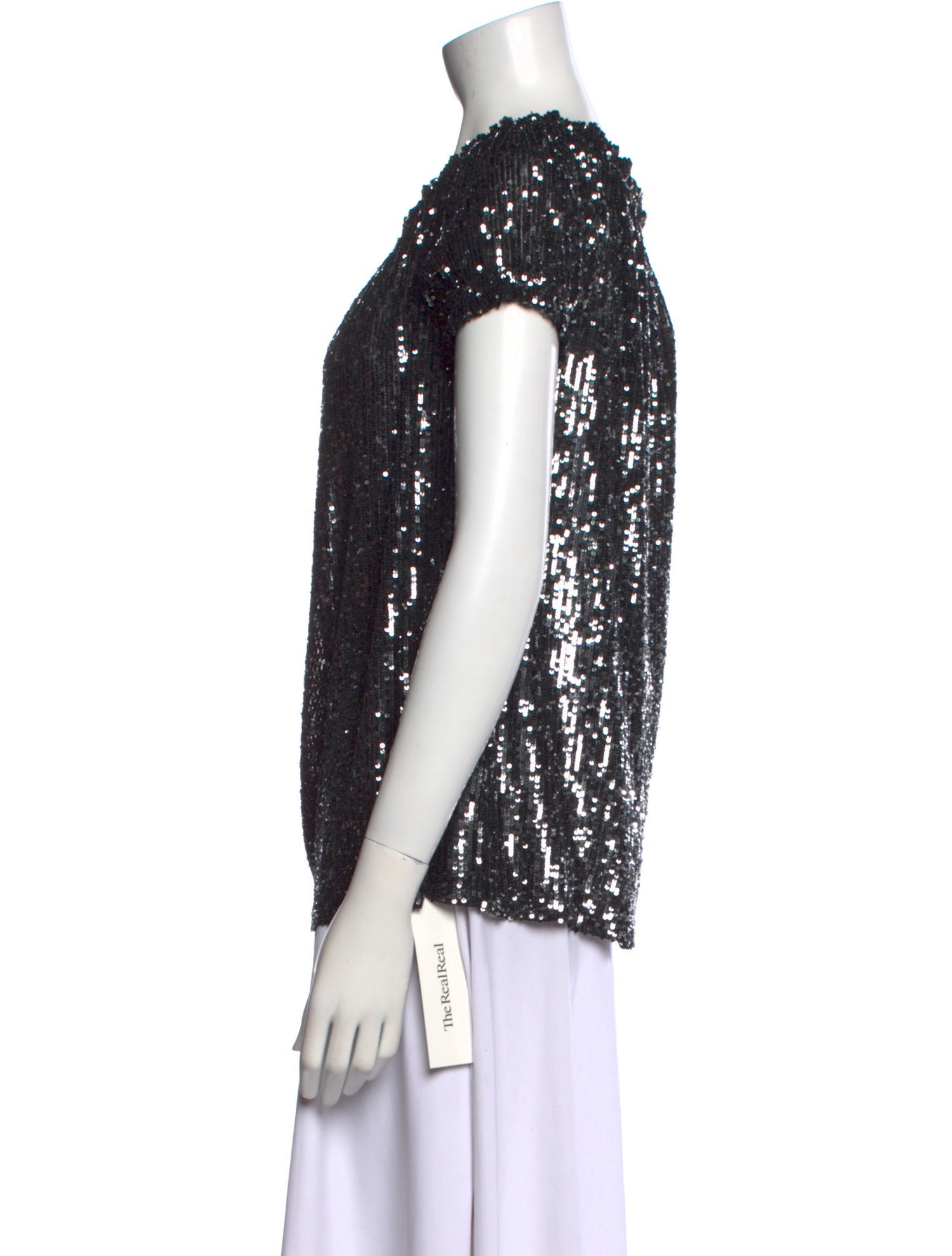 Naeem Khan Scoop Neck Short Sleeve T-Shirt w/ Tags