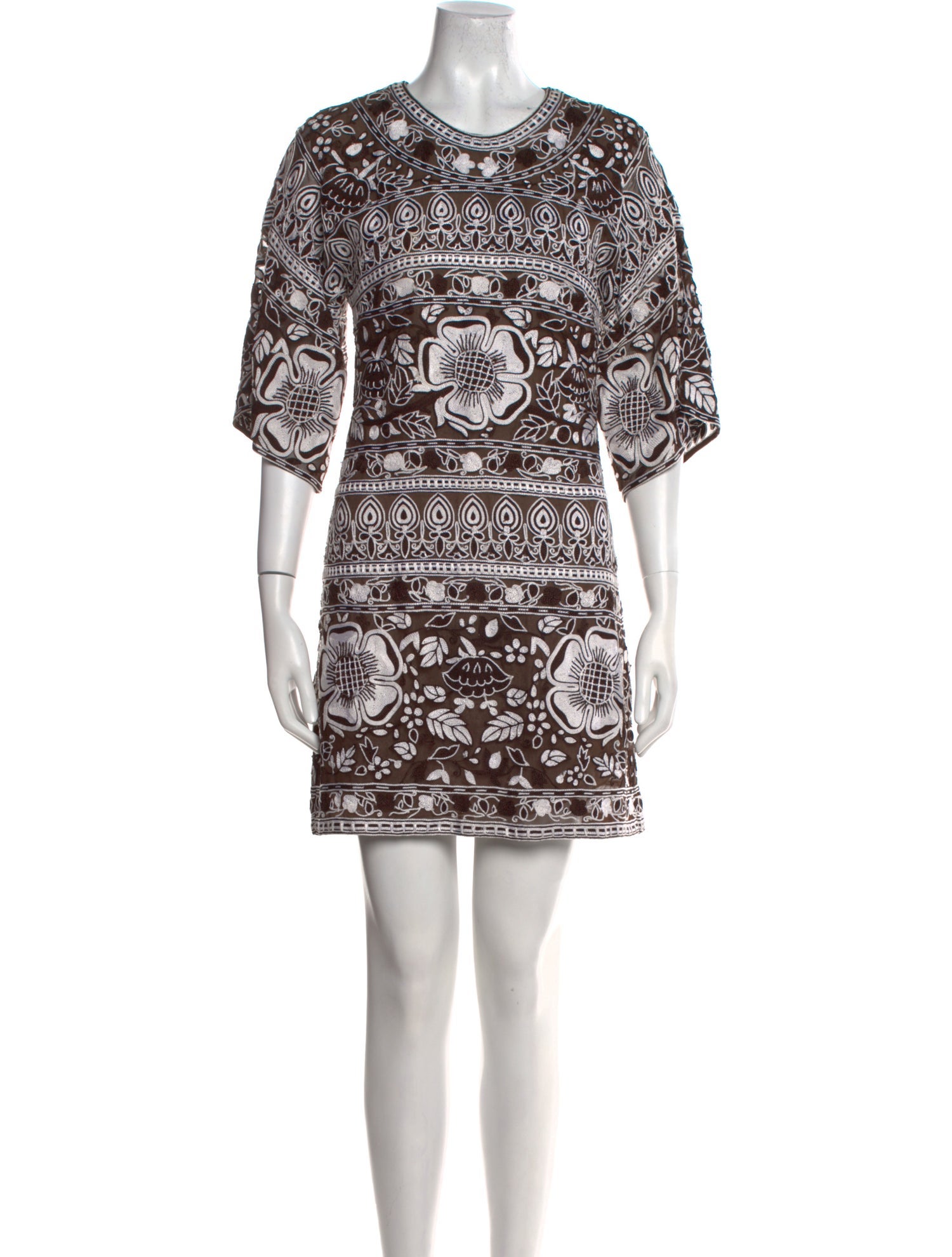 Naeem Khan Printed Mini Dress