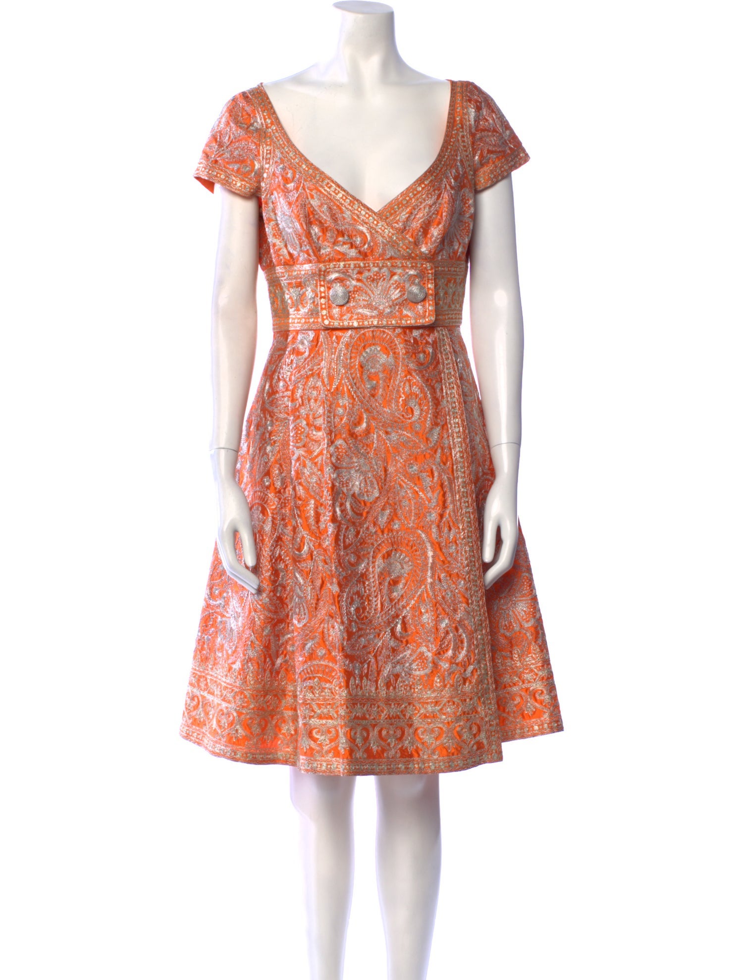 Naeem Khan Silk Knee-Length Dress