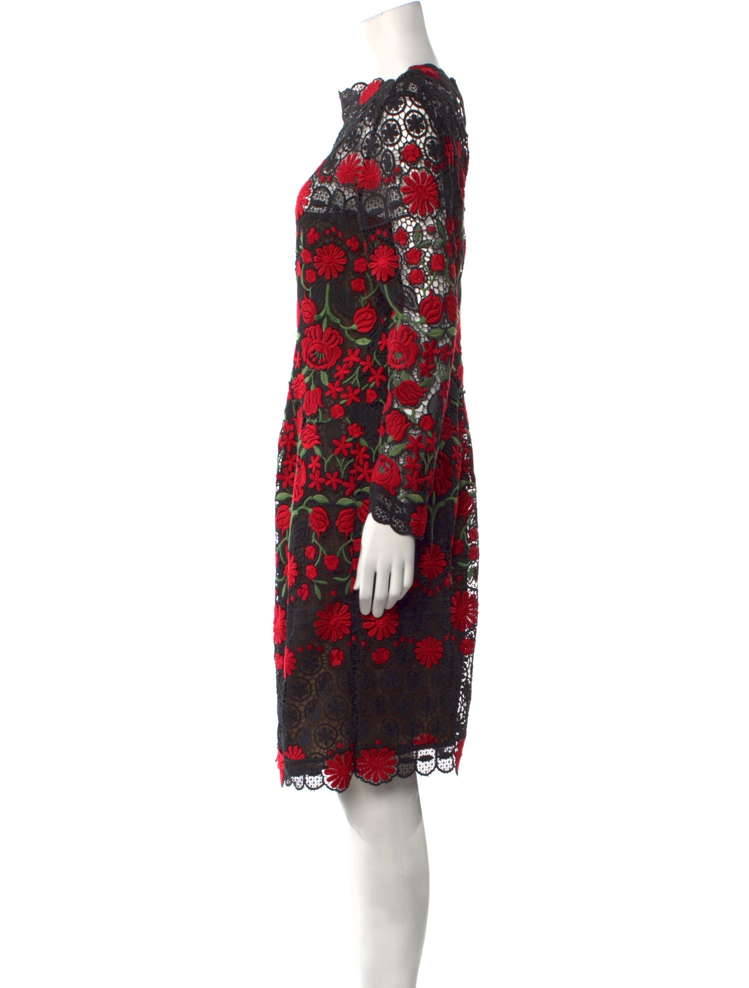 Naeem Khan Floral Print Knee-Length Dress