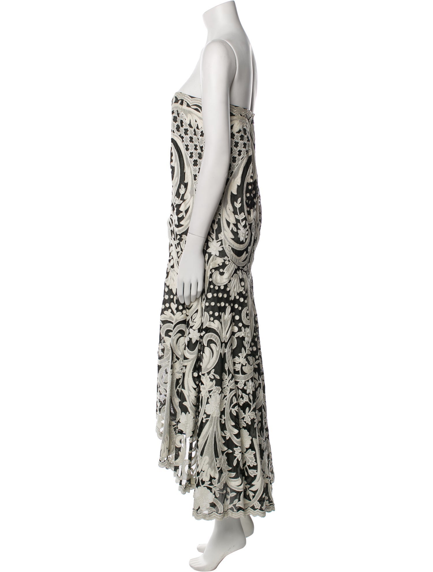 Naeem Khan Silk Midi Length Dress