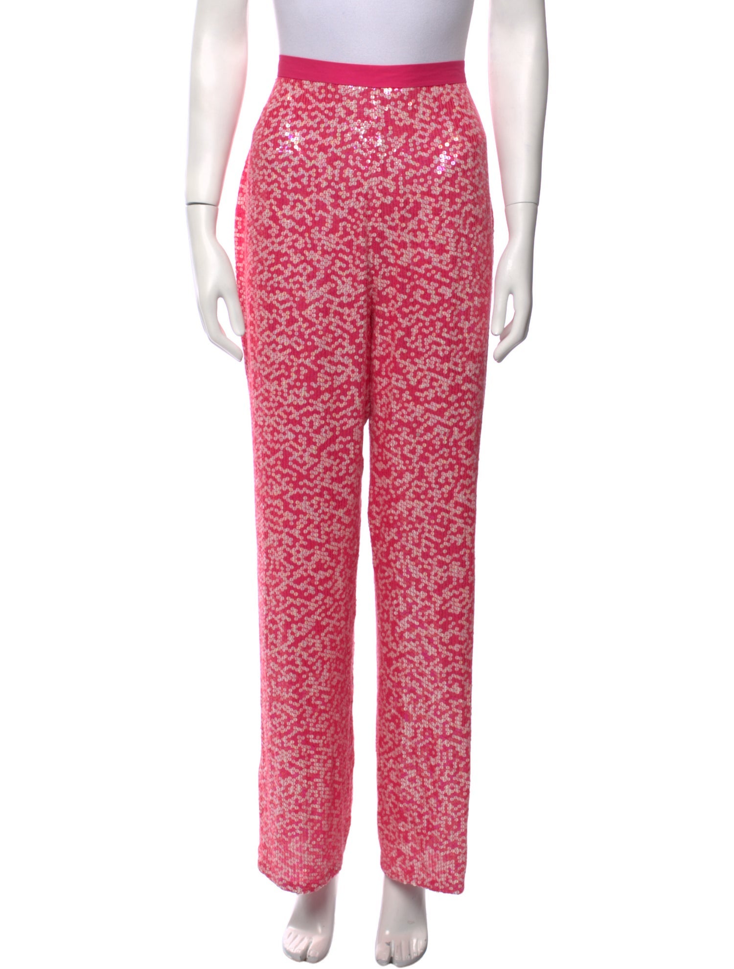 Naeem Khan Printed Wide Leg Pants