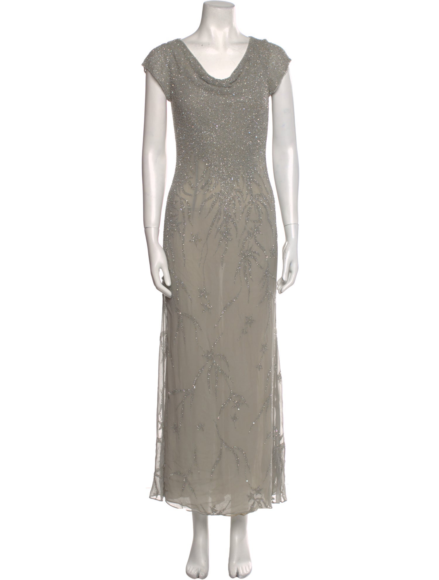 Naeem Khan Cowl Neck Long Dress