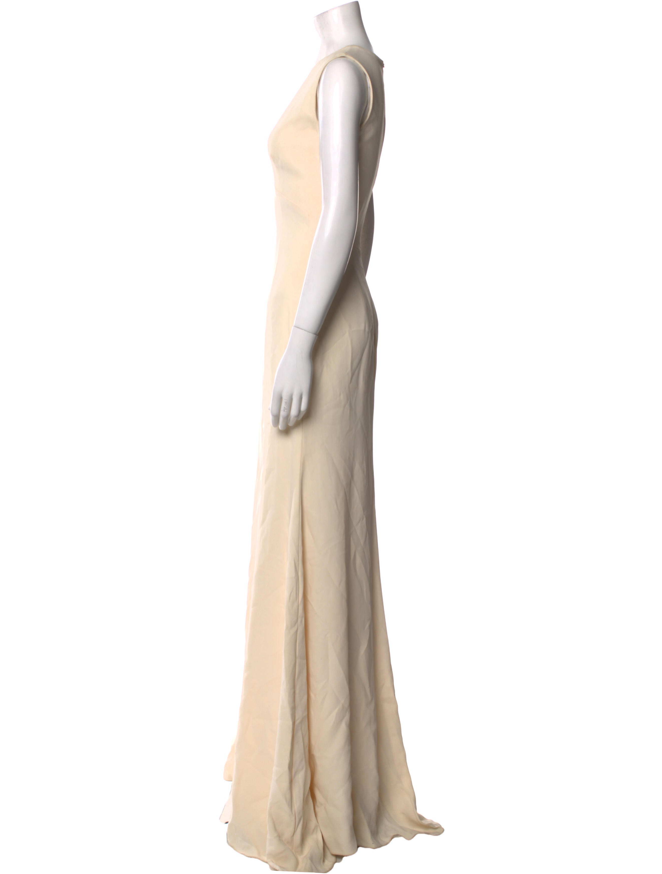 Naeem Khan V-Neck Long Dress