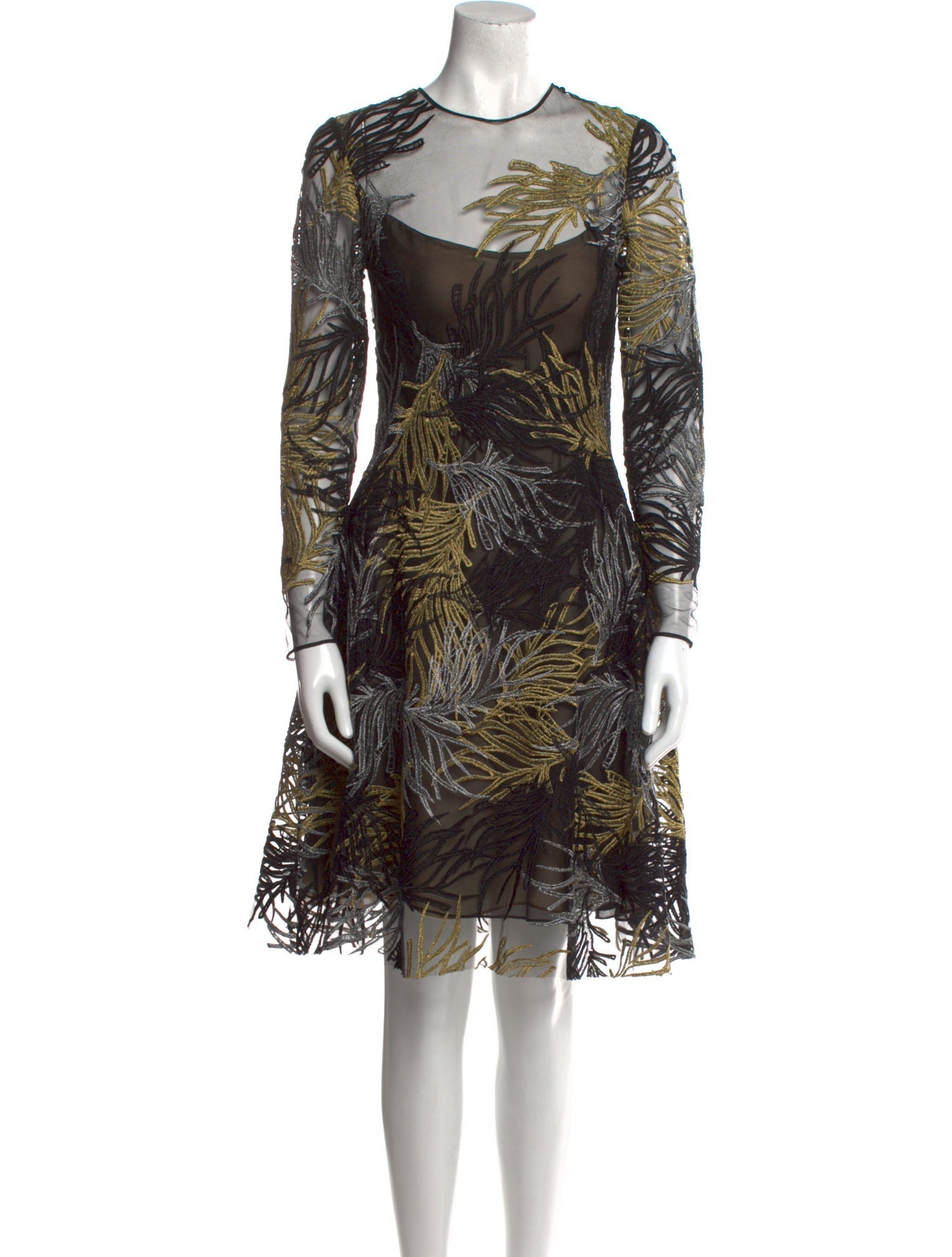 Naeem Khan Silk Knee-Length Dress