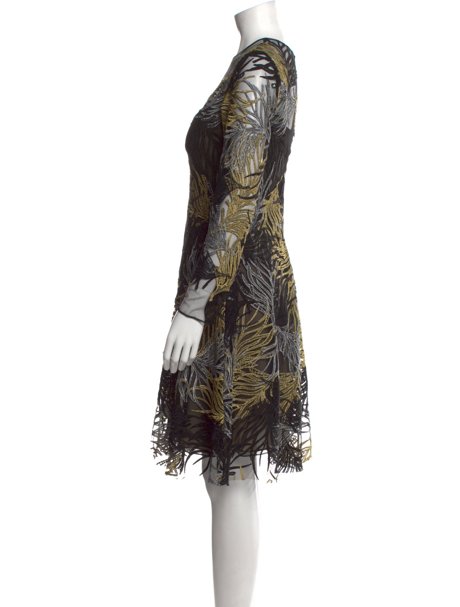 Naeem Khan Silk Knee-Length Dress