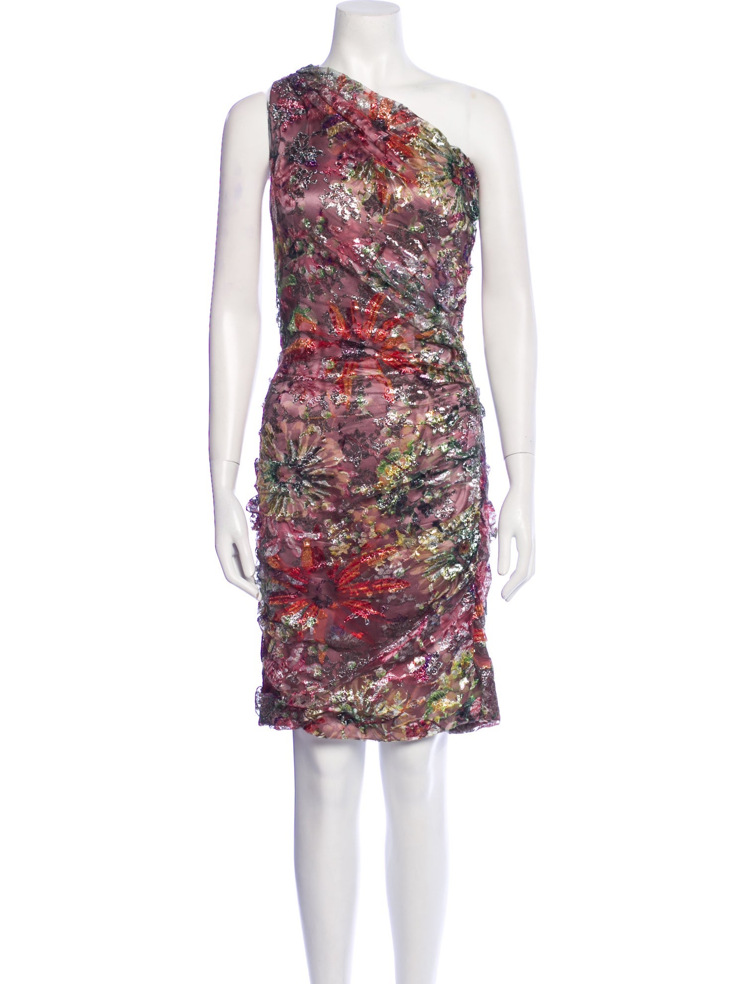 Naeem Khan Silk Knee-Length Dress