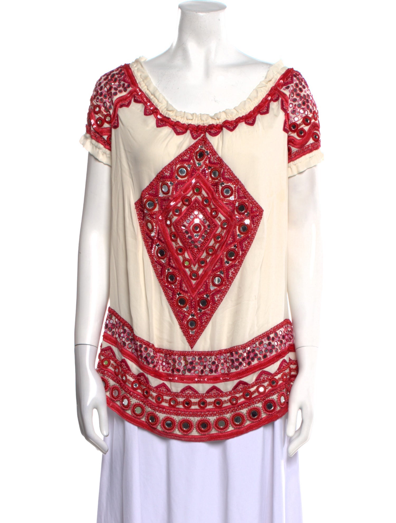 Naeem Khan Silk Printed Tunic