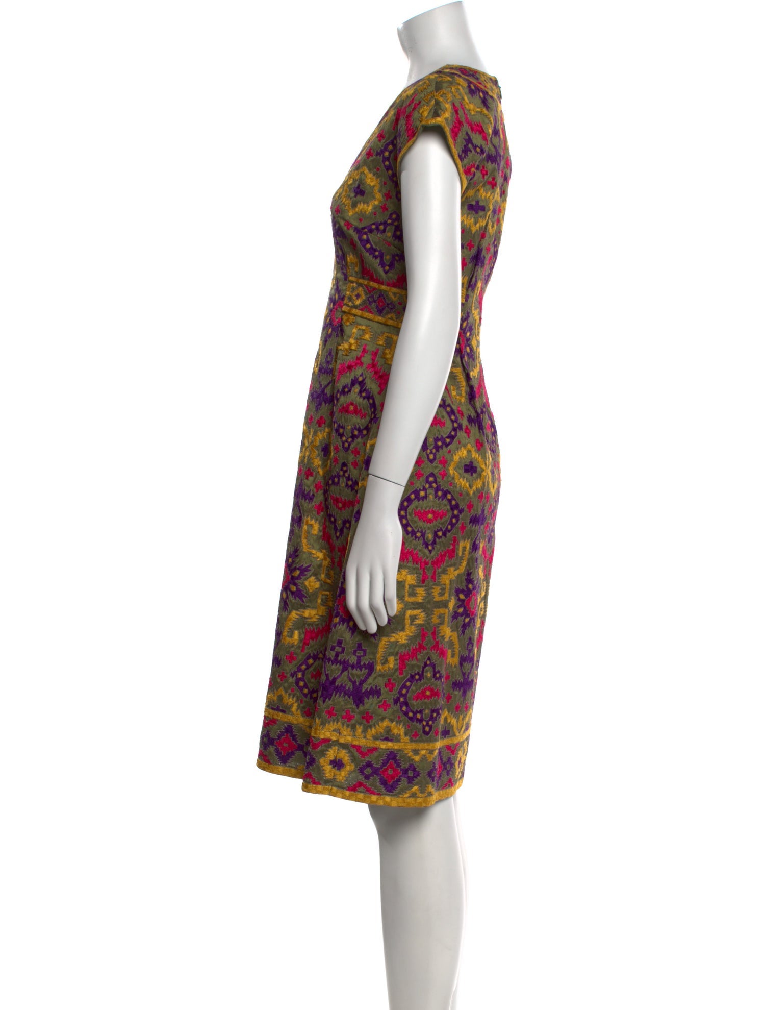 Naeem Khan Silk Knee-Length Dress