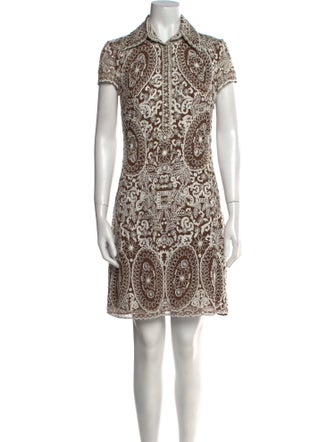 Naeem Khan Silk Knee-Length Dress