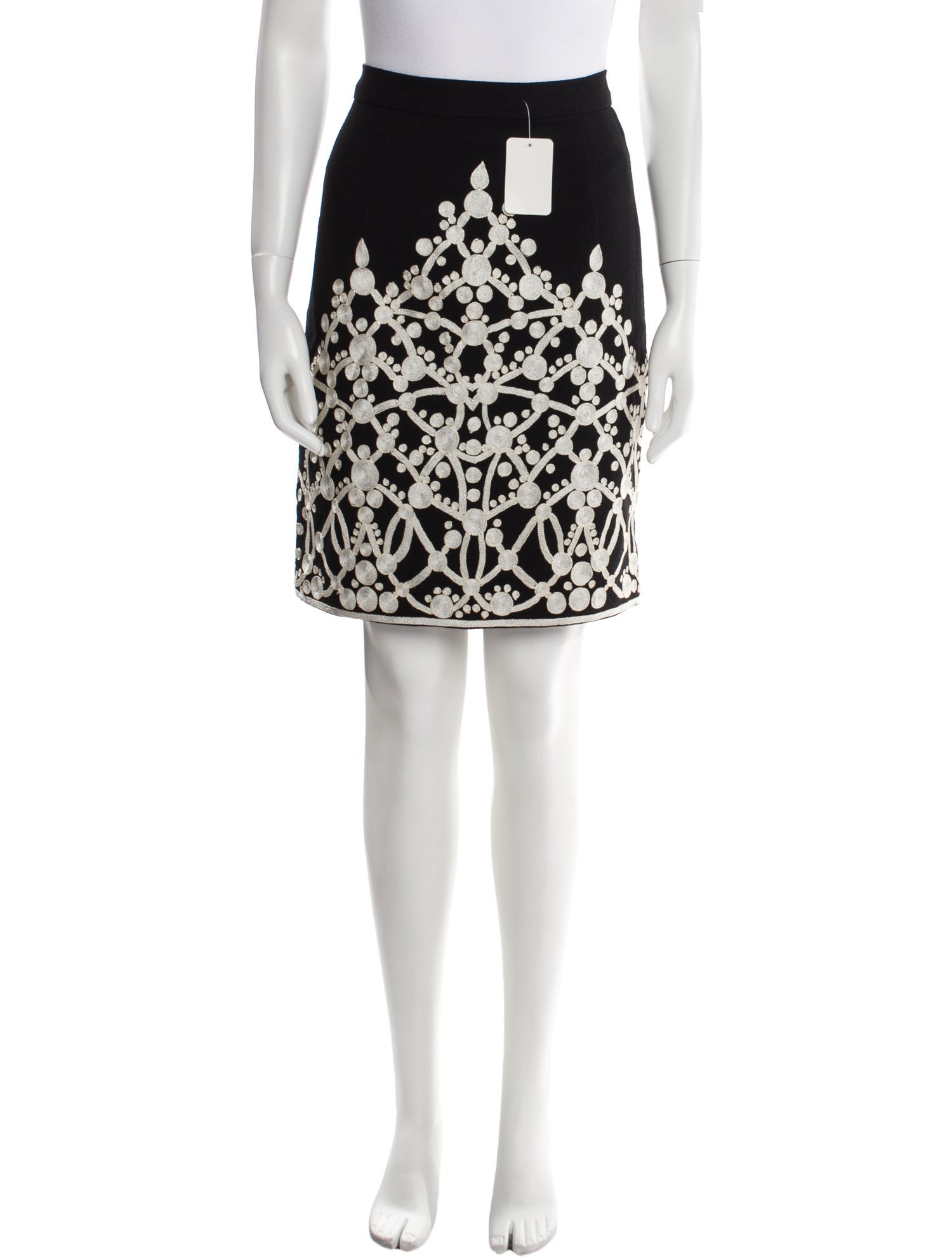 Naeem Khan Printed Knee-Length Skirt