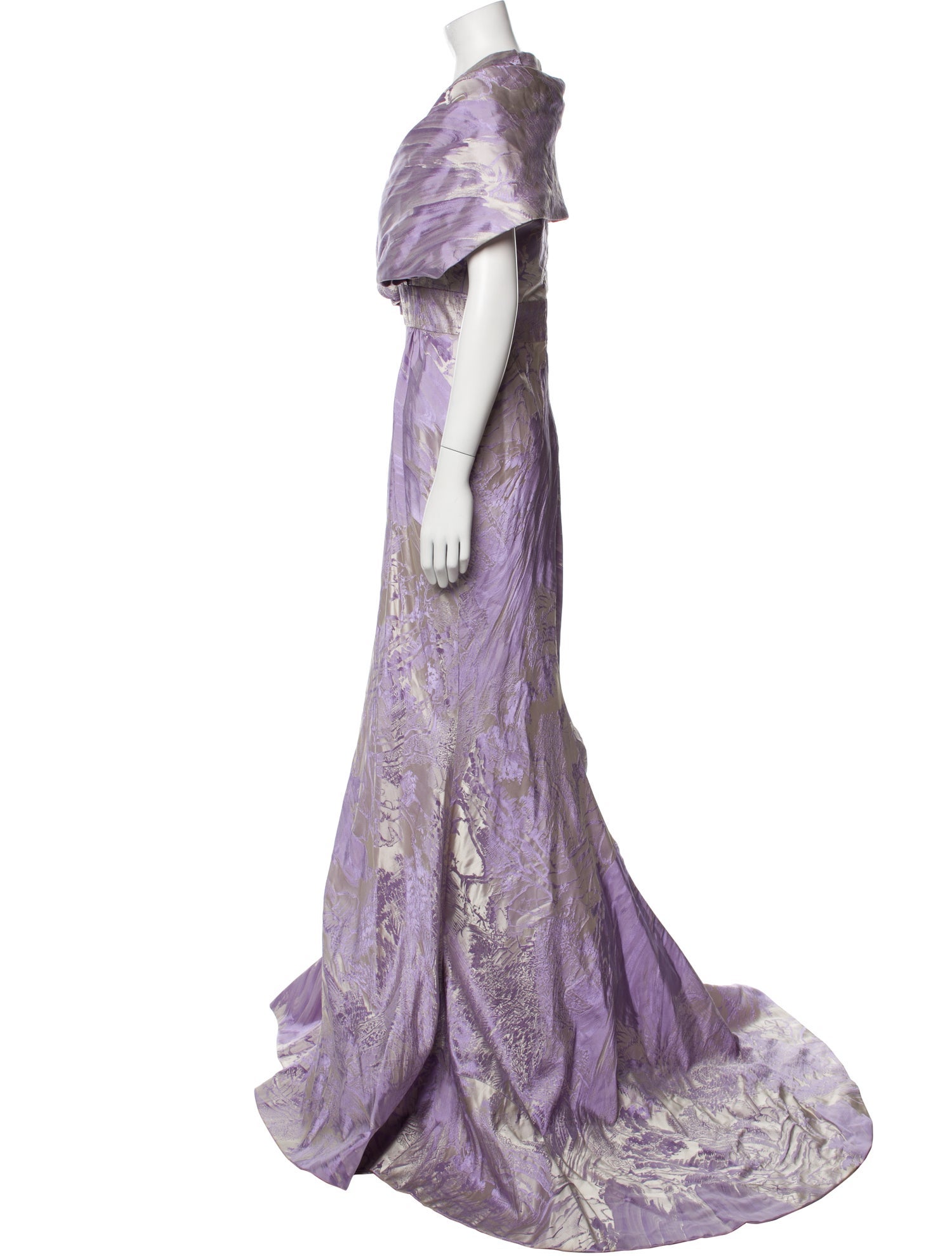 Naeem Khan Paisley Print Long Dress