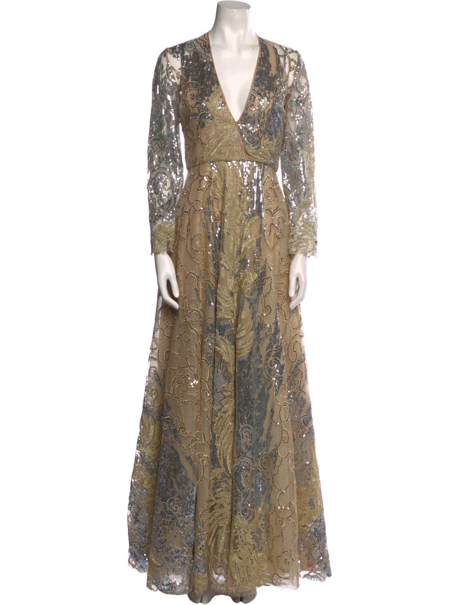 Naeem Khan Patterned Long Dress