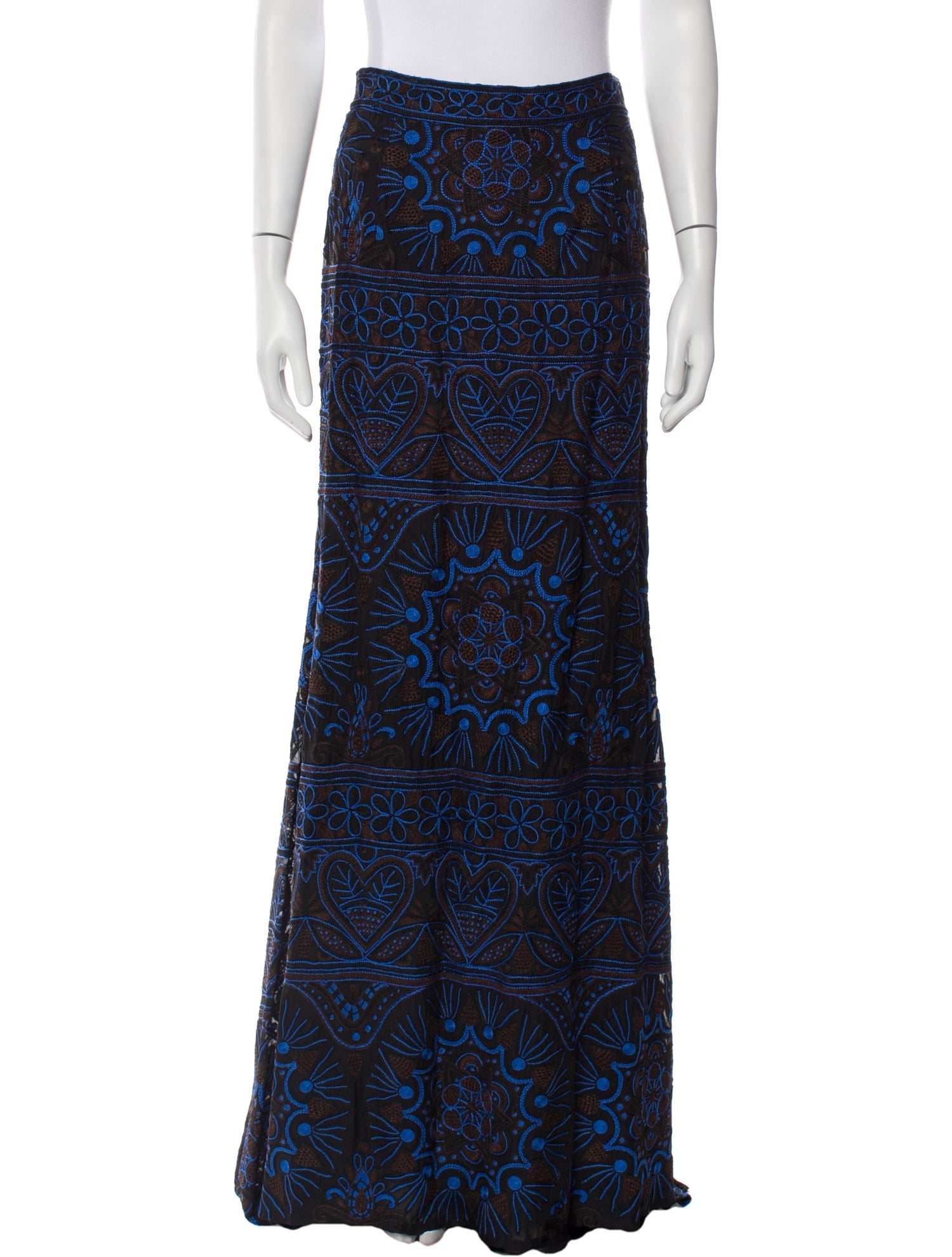 Naeem Khan Printed Long Skirt