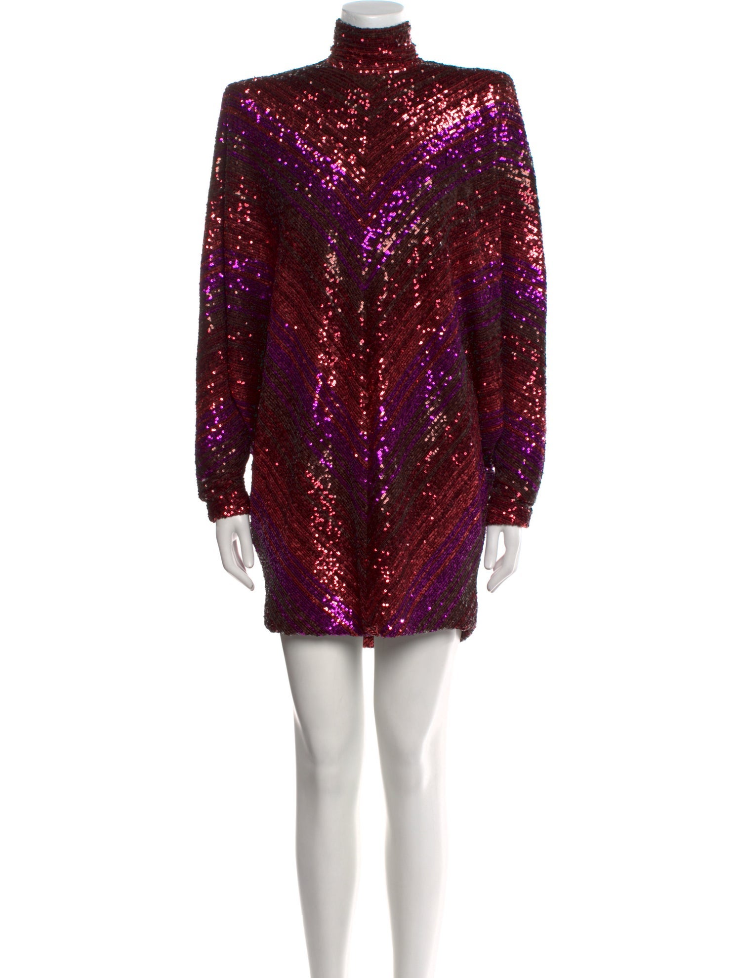 Naeem Khan Turtleneck Mini Dress