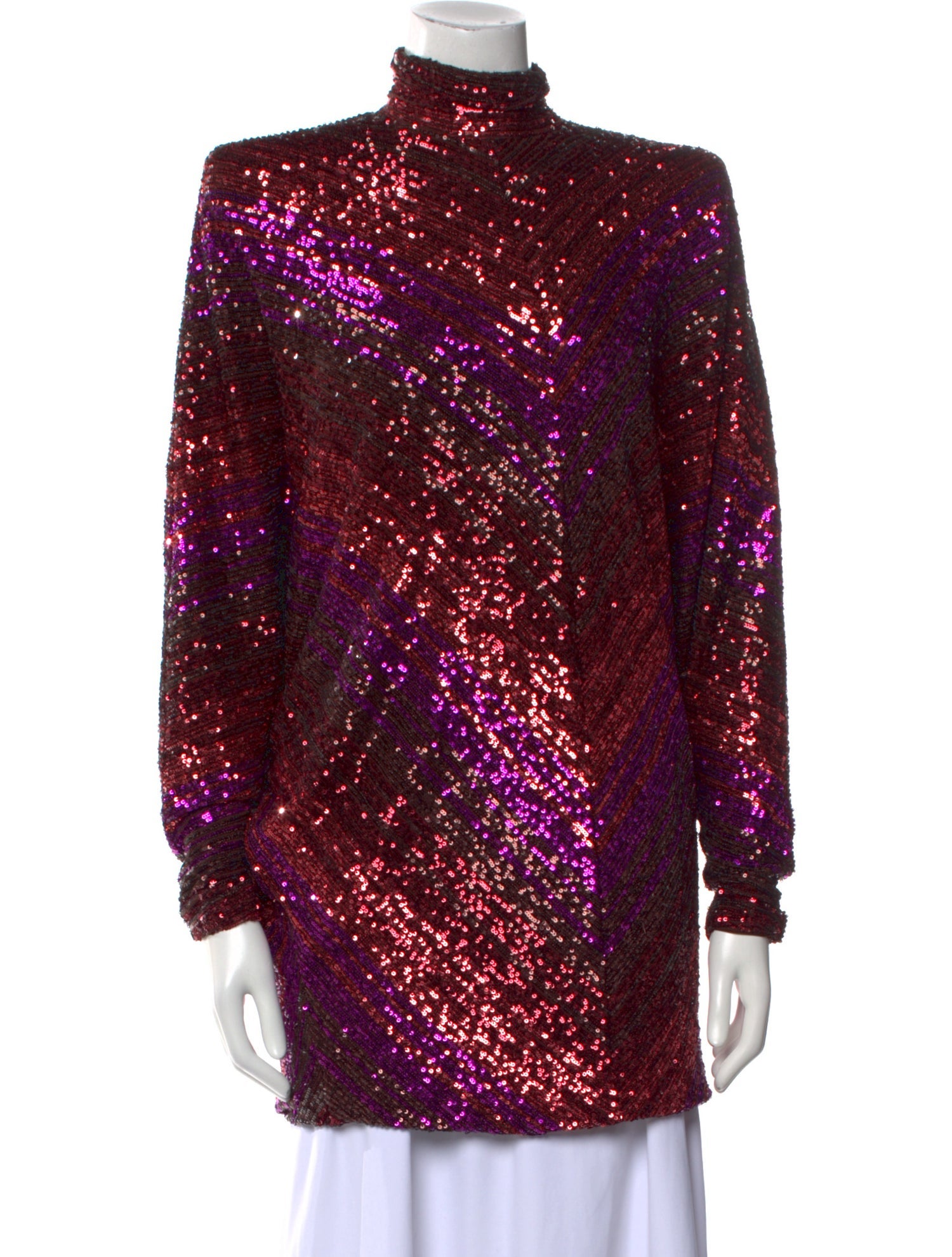 Naeem Khan Turtleneck Mini Dress