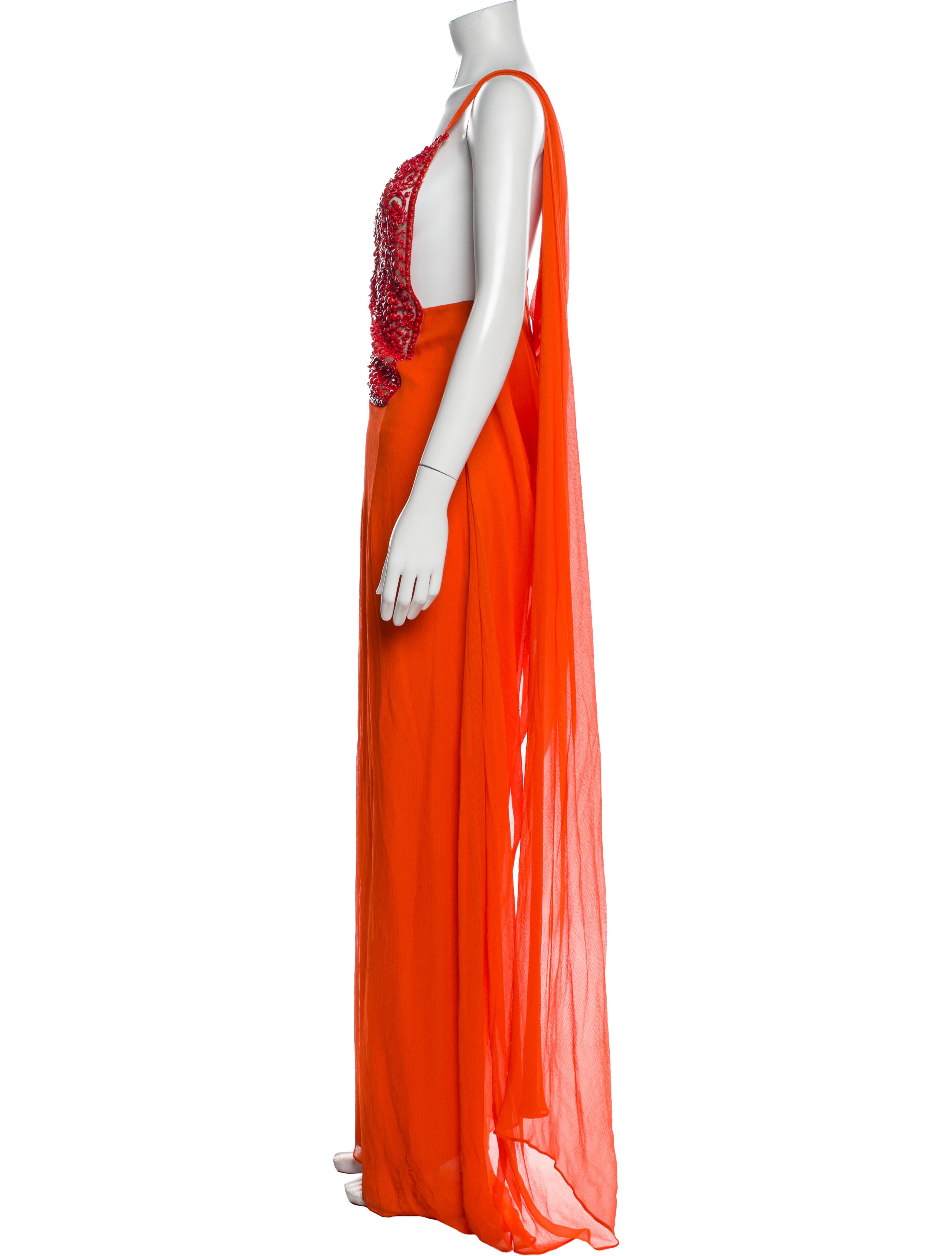 Naeem Khan Silk Long Dress
