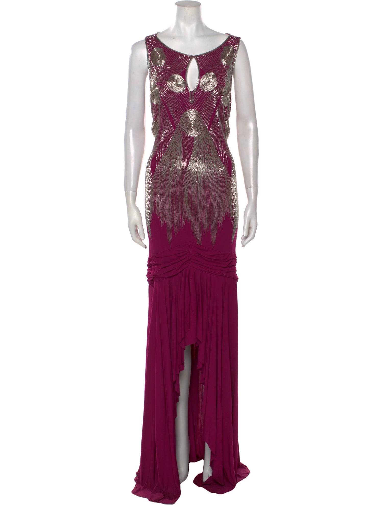 Naeem Khan Scoop Neck Long Dress