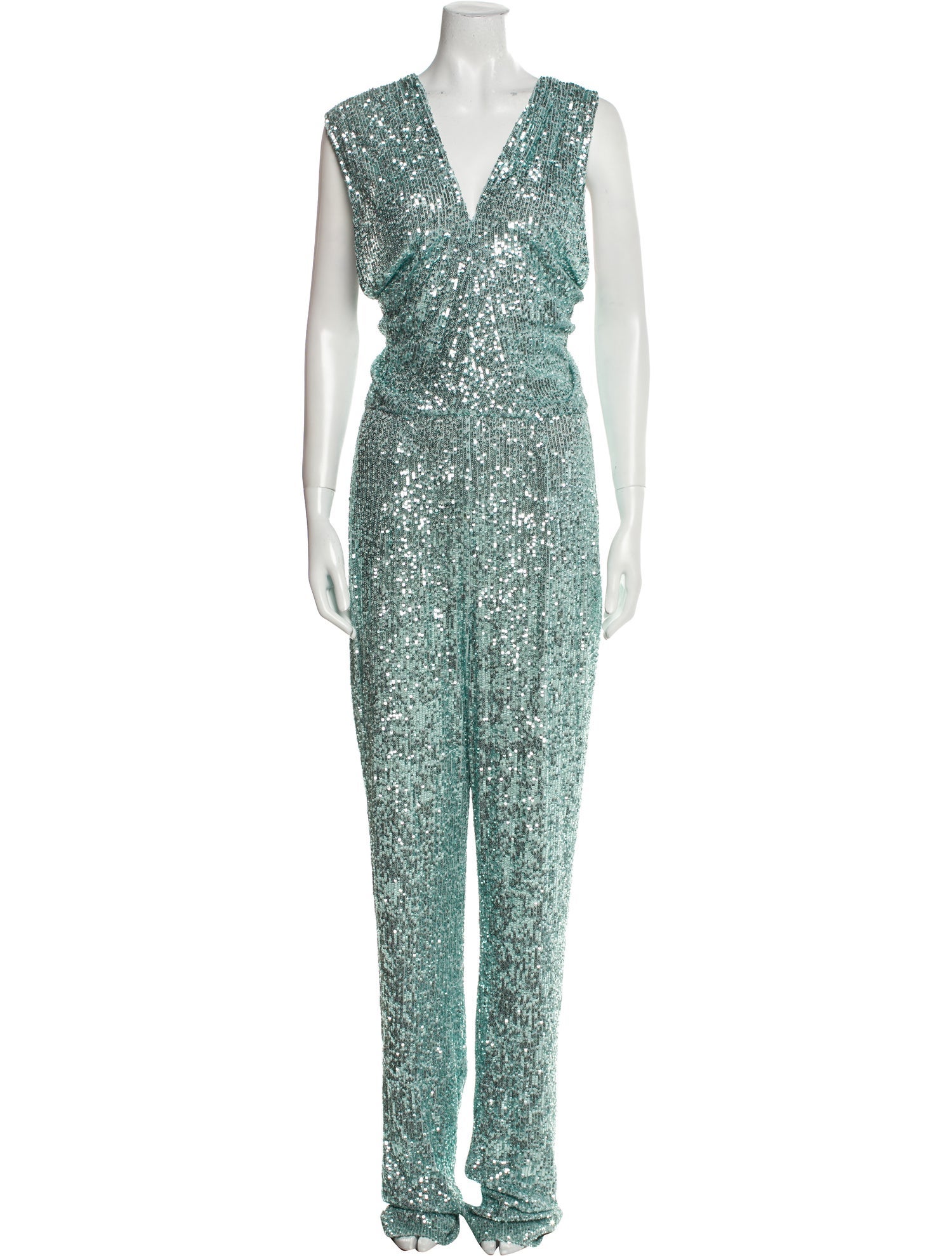 Naeem Khan Nylon V-Neck Jumpsuit