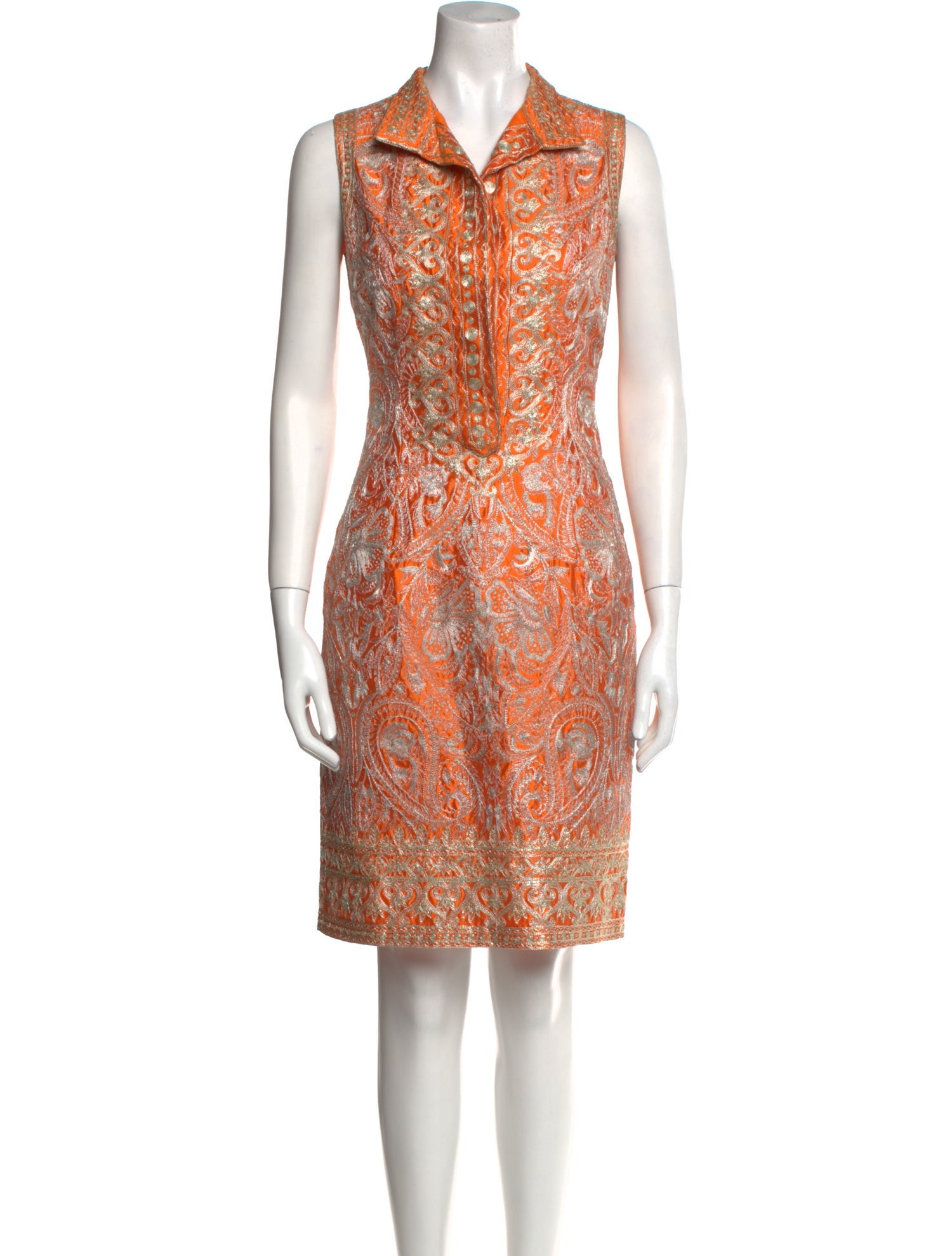 Naeem Khan Silk Knee-Length Dress